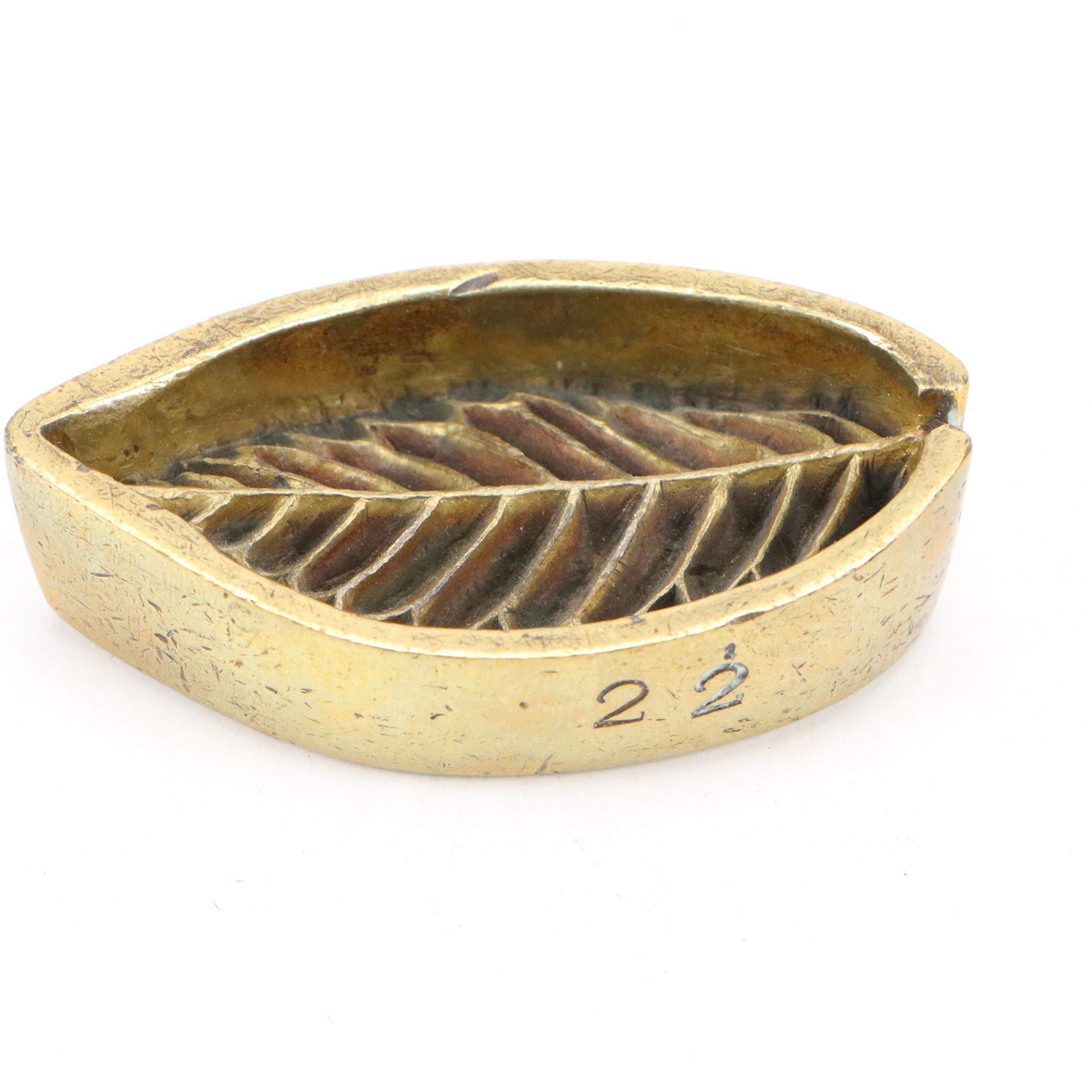 Millinery Leaf Mold with Wooden Handle, Late 19th/Early 20th Century