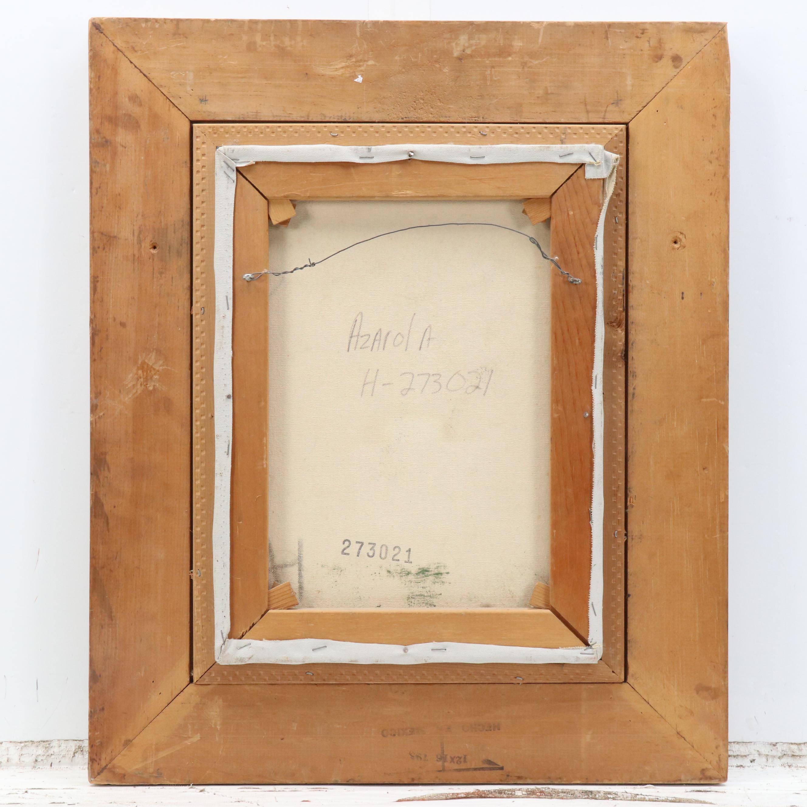 E. Azarola Landscape Oil Painting of Sparse Trees, 21st Century