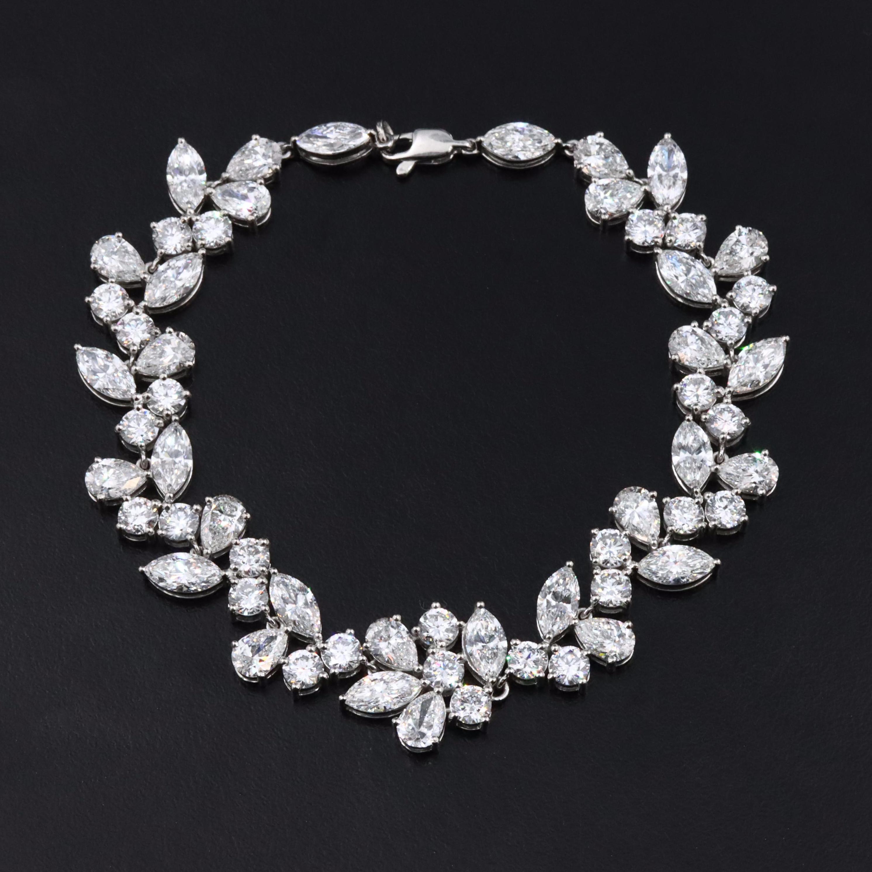 Platinum 19.07 CTW Lab Grown Diamond Bracelet