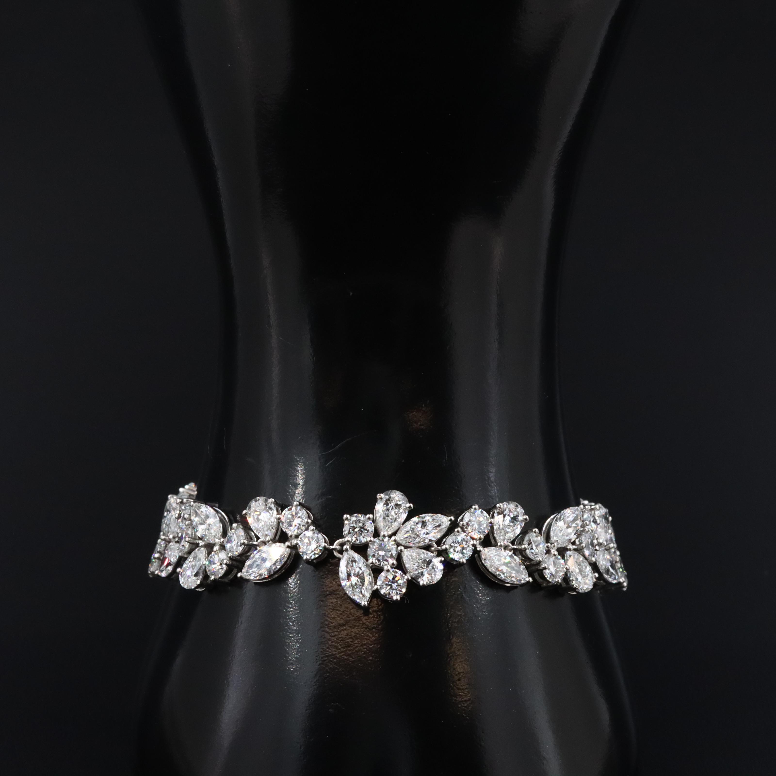 Platinum 19.07 CTW Lab Grown Diamond Bracelet