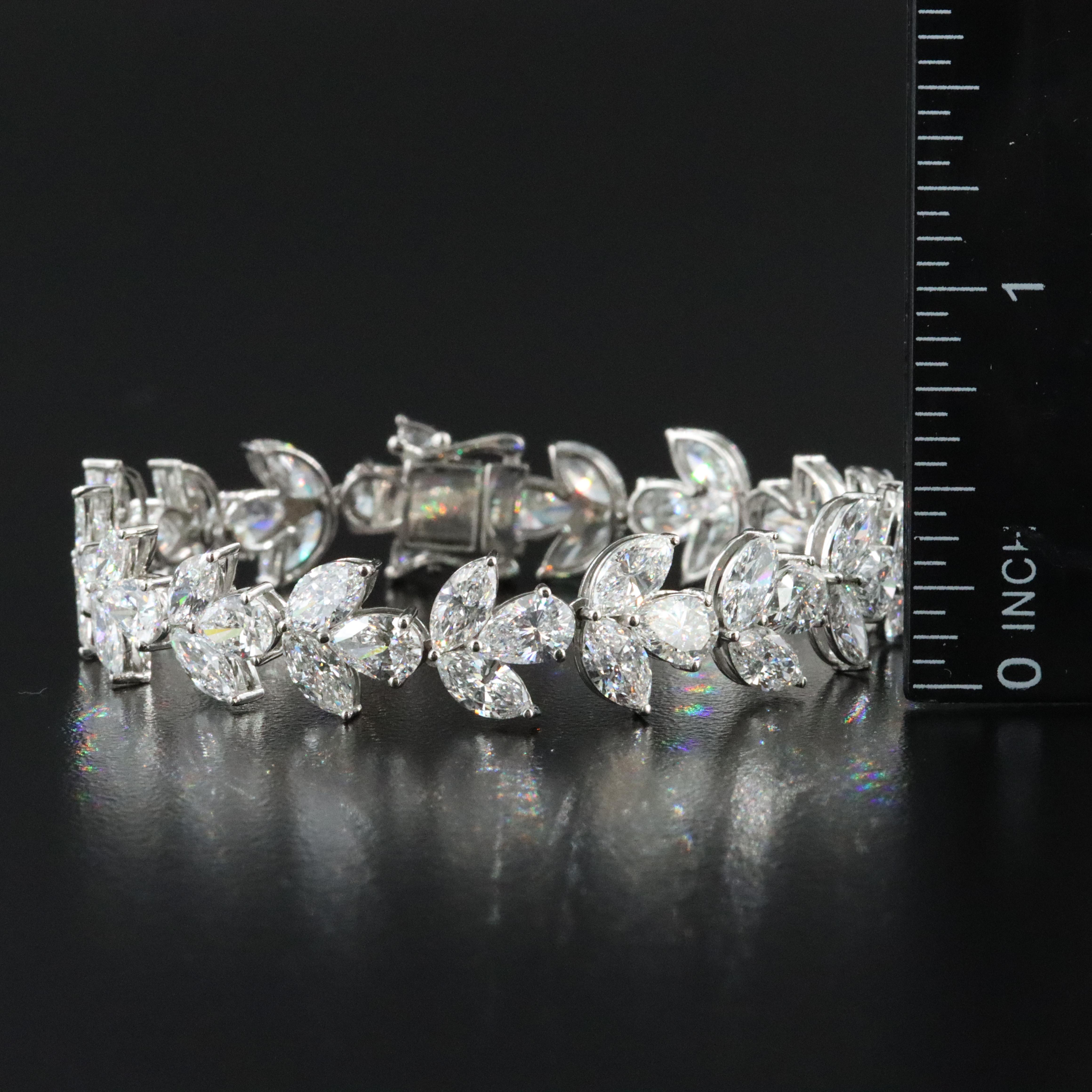 Platinum 18.87 CTW Lab Grown Diamond Bracelet