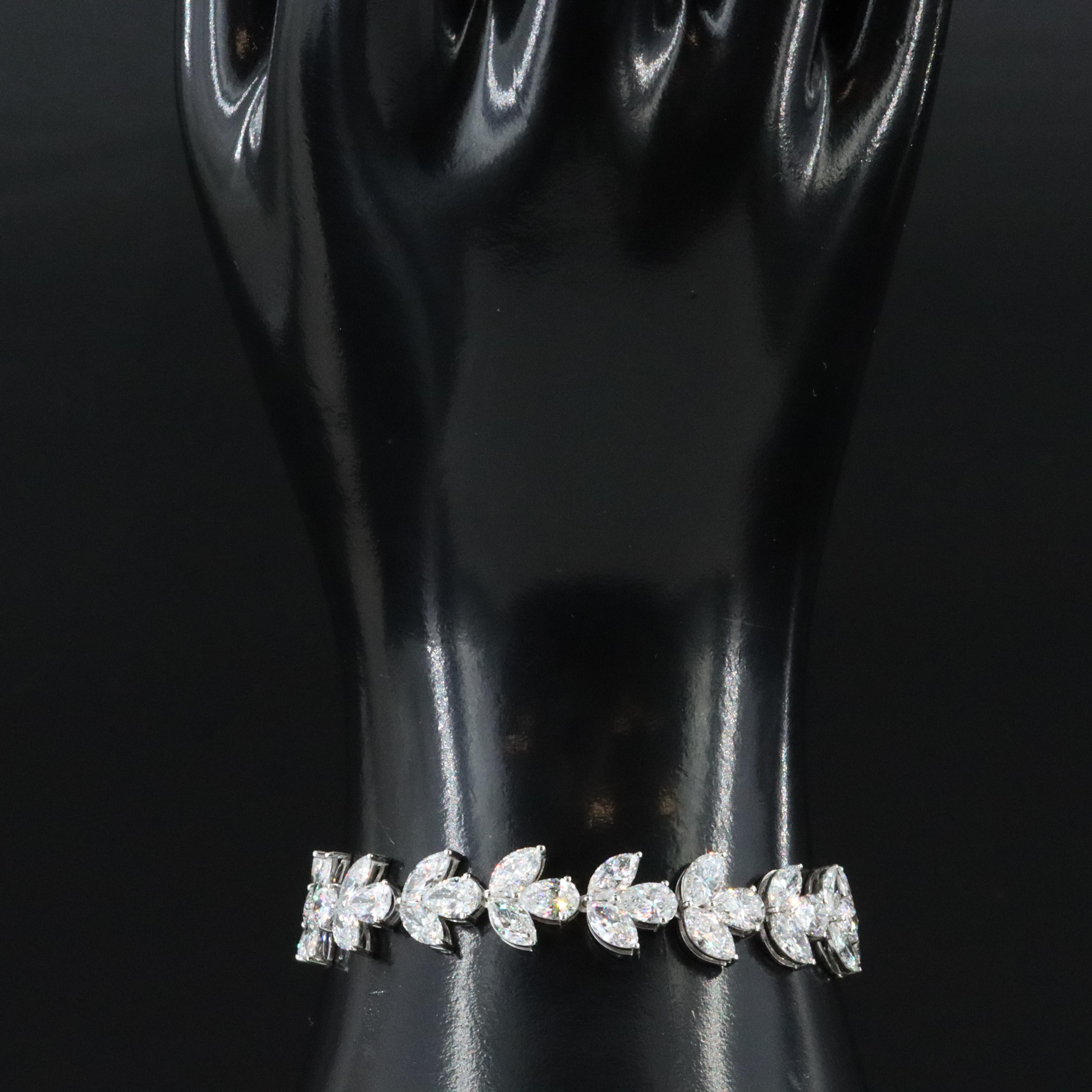 Platinum 18.87 CTW Lab Grown Diamond Bracelet