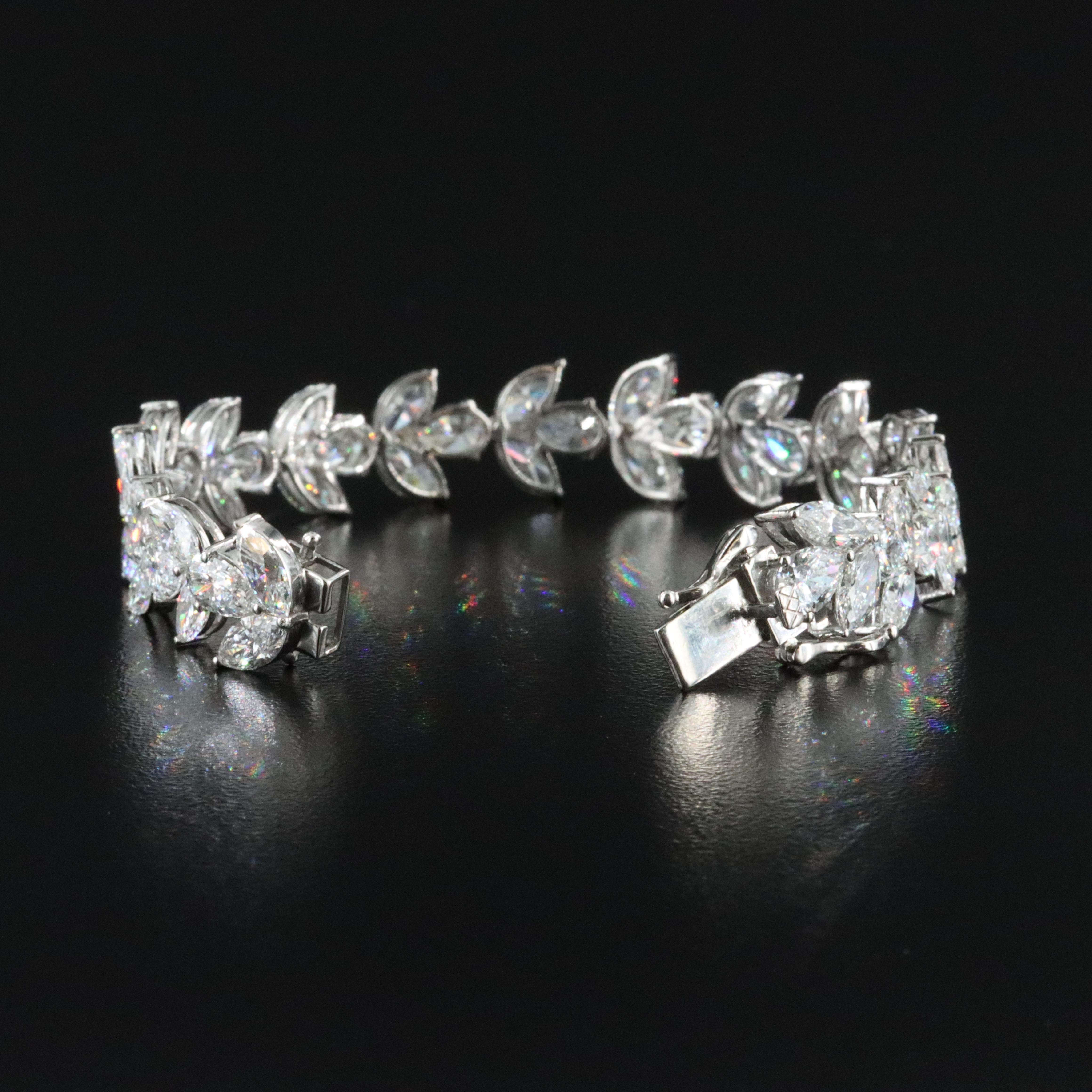 Platinum 18.87 CTW Lab Grown Diamond Bracelet