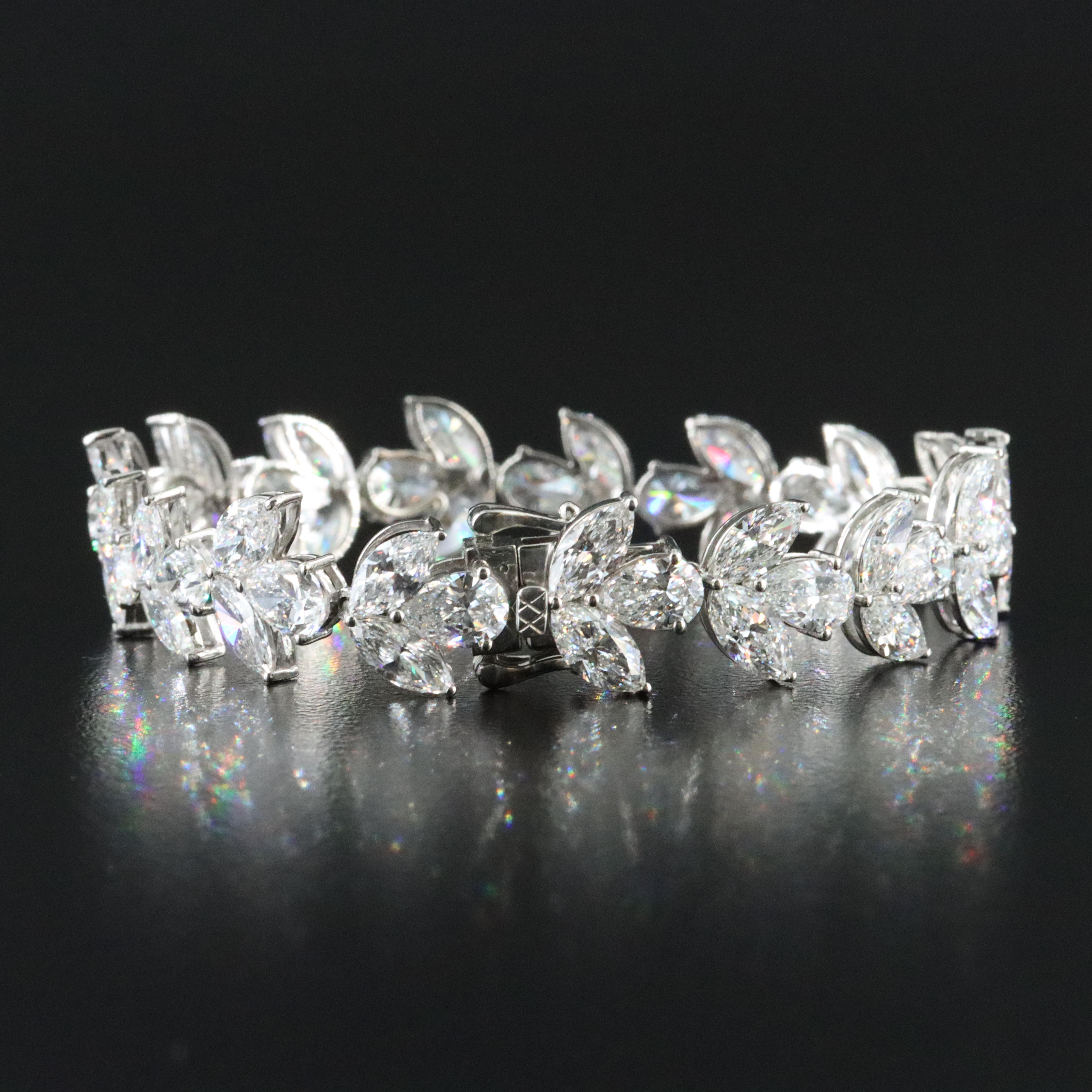 Platinum 18.87 CTW Lab Grown Diamond Bracelet