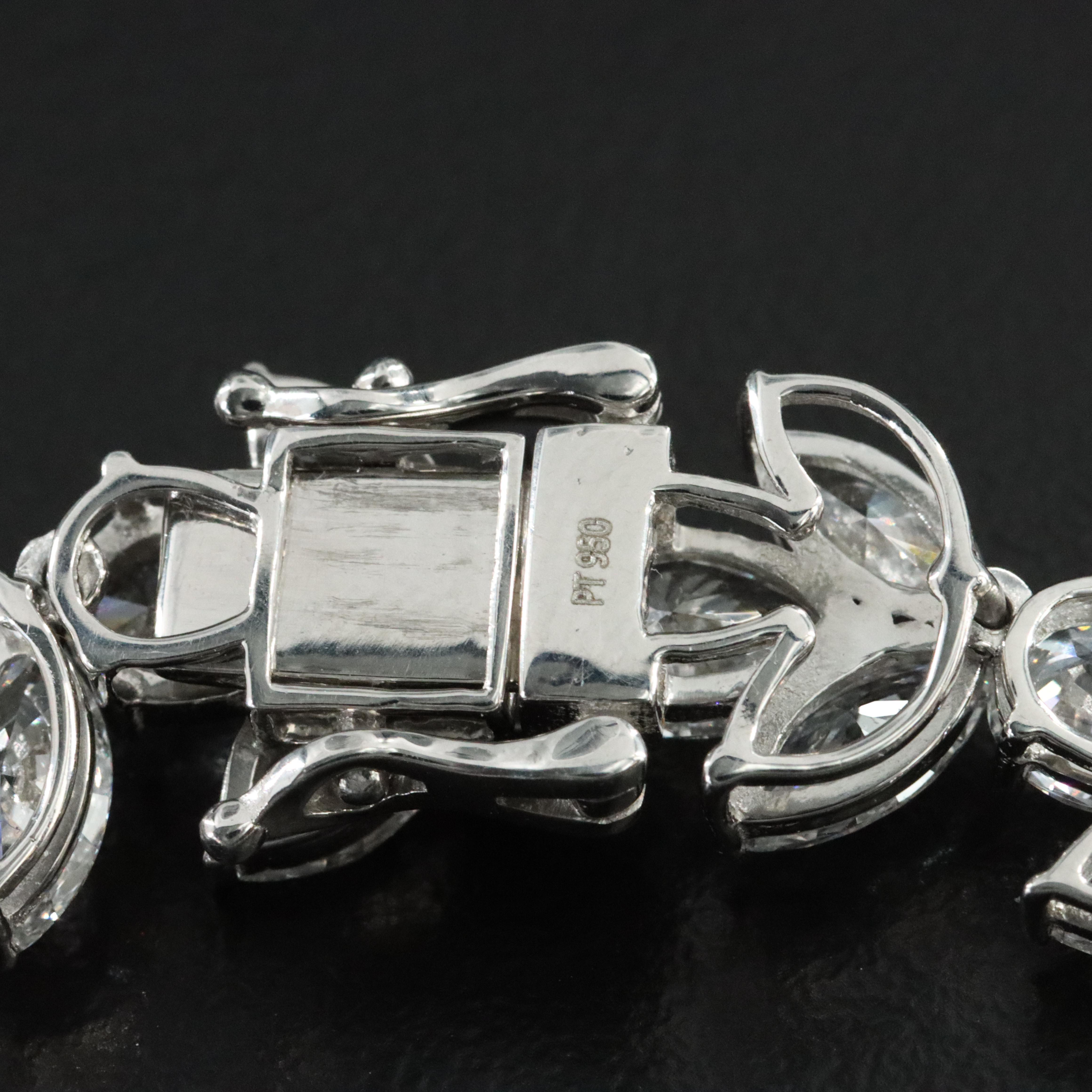 Platinum 18.87 CTW Lab Grown Diamond Bracelet