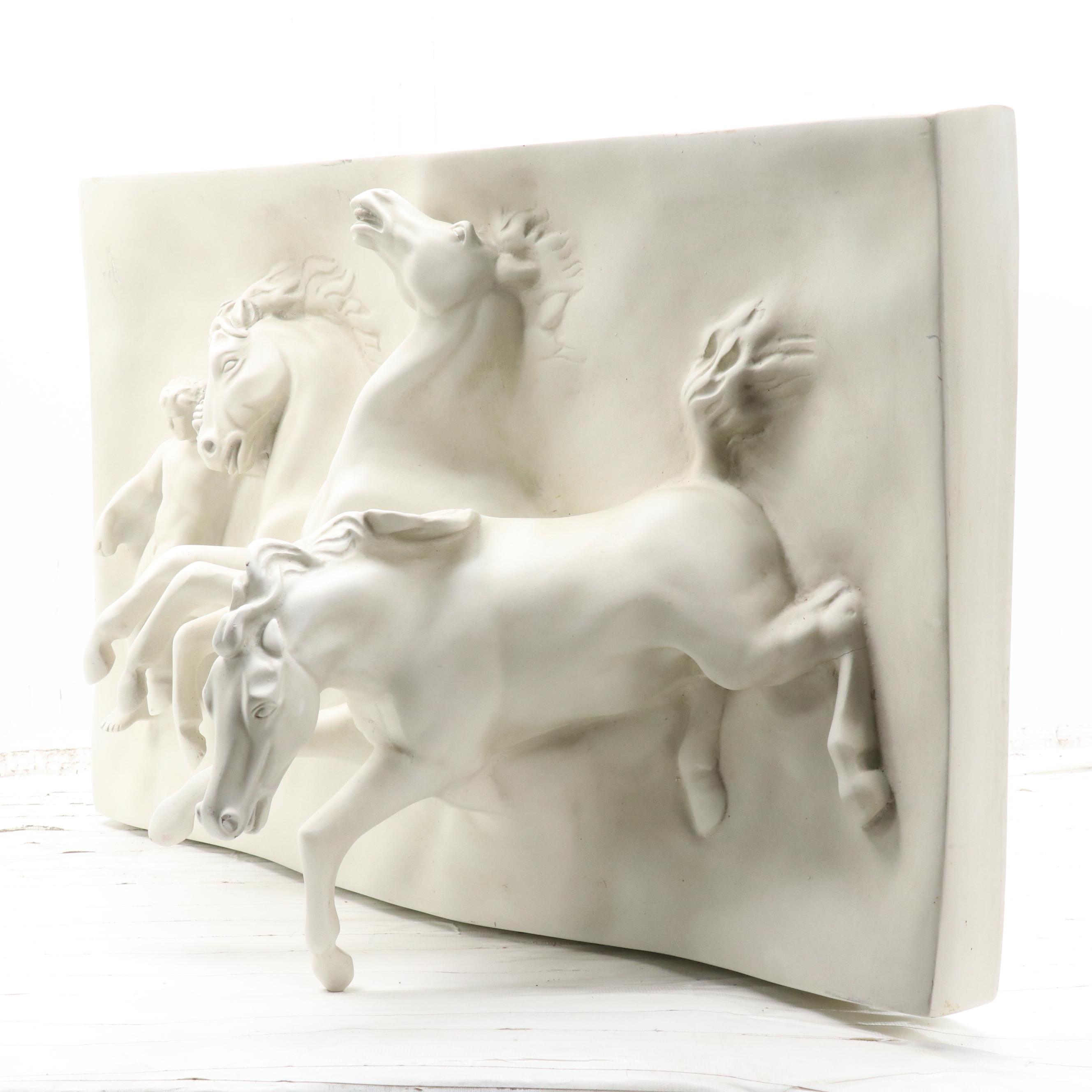 Fiberglass Relief Wall Panel After William Morris Hunt "The Flight of Night"