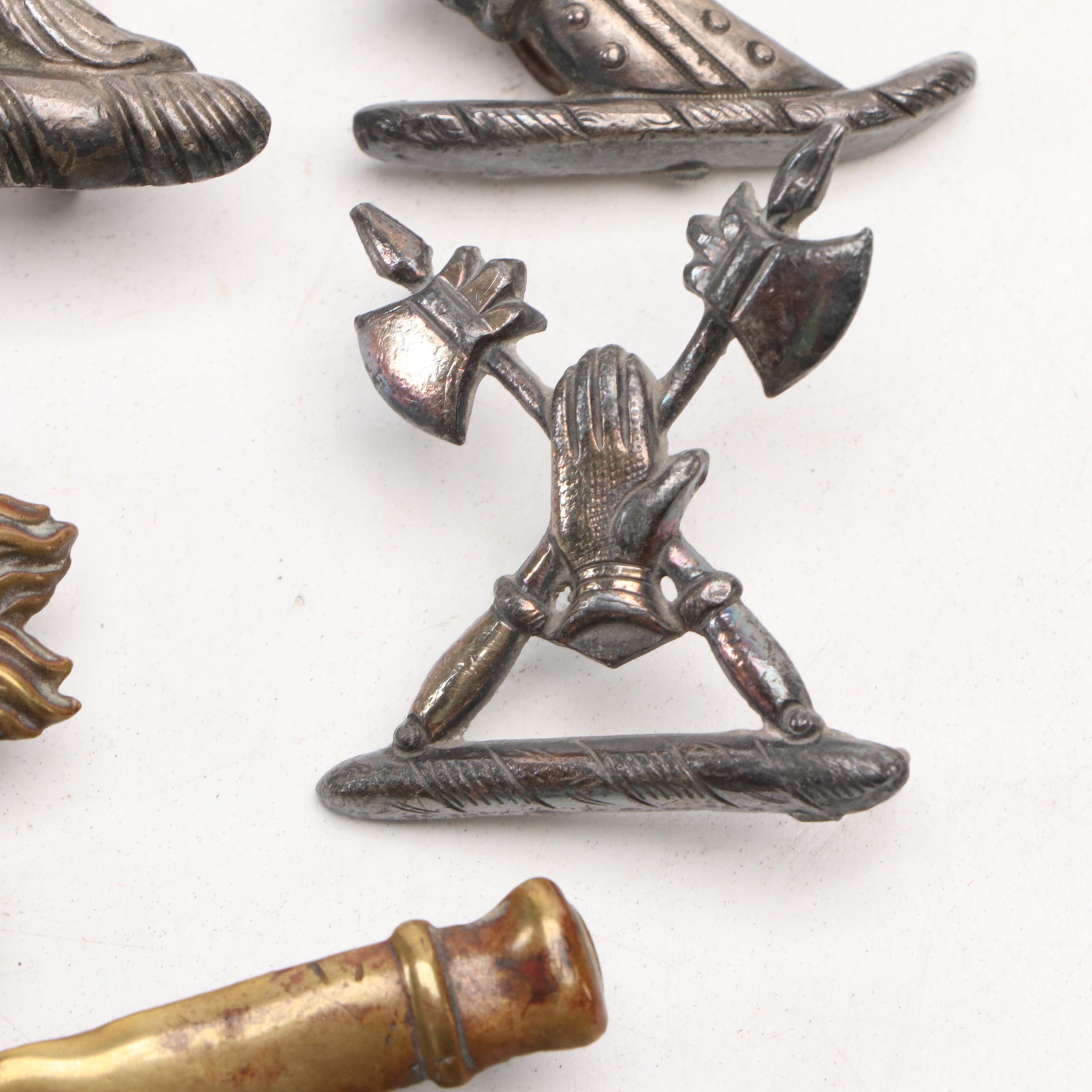 French Military Artillery Shako Insignia with Other Badges