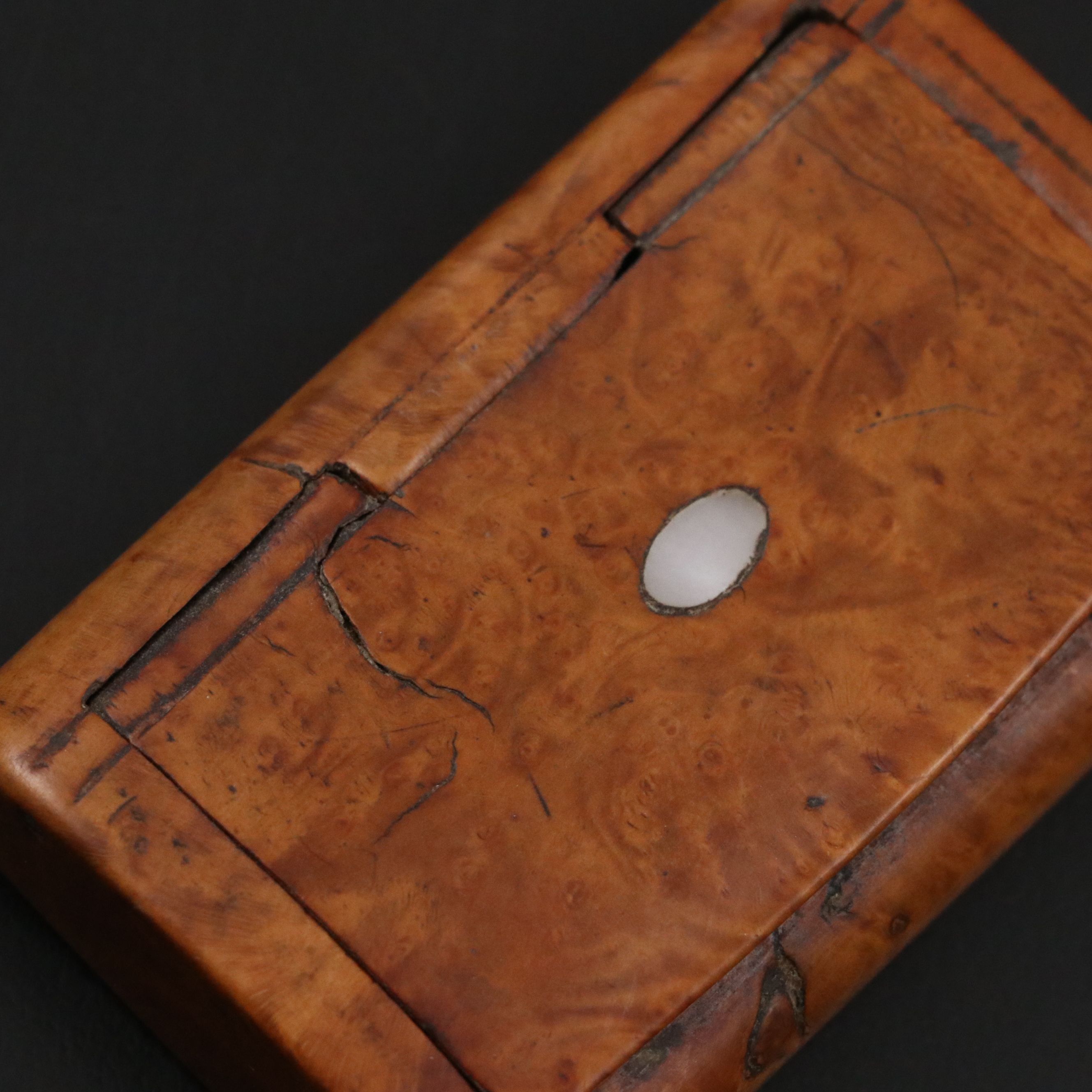 875 Silver Hinged Box with Inlaid Snuff Box and Other Wood Other Case