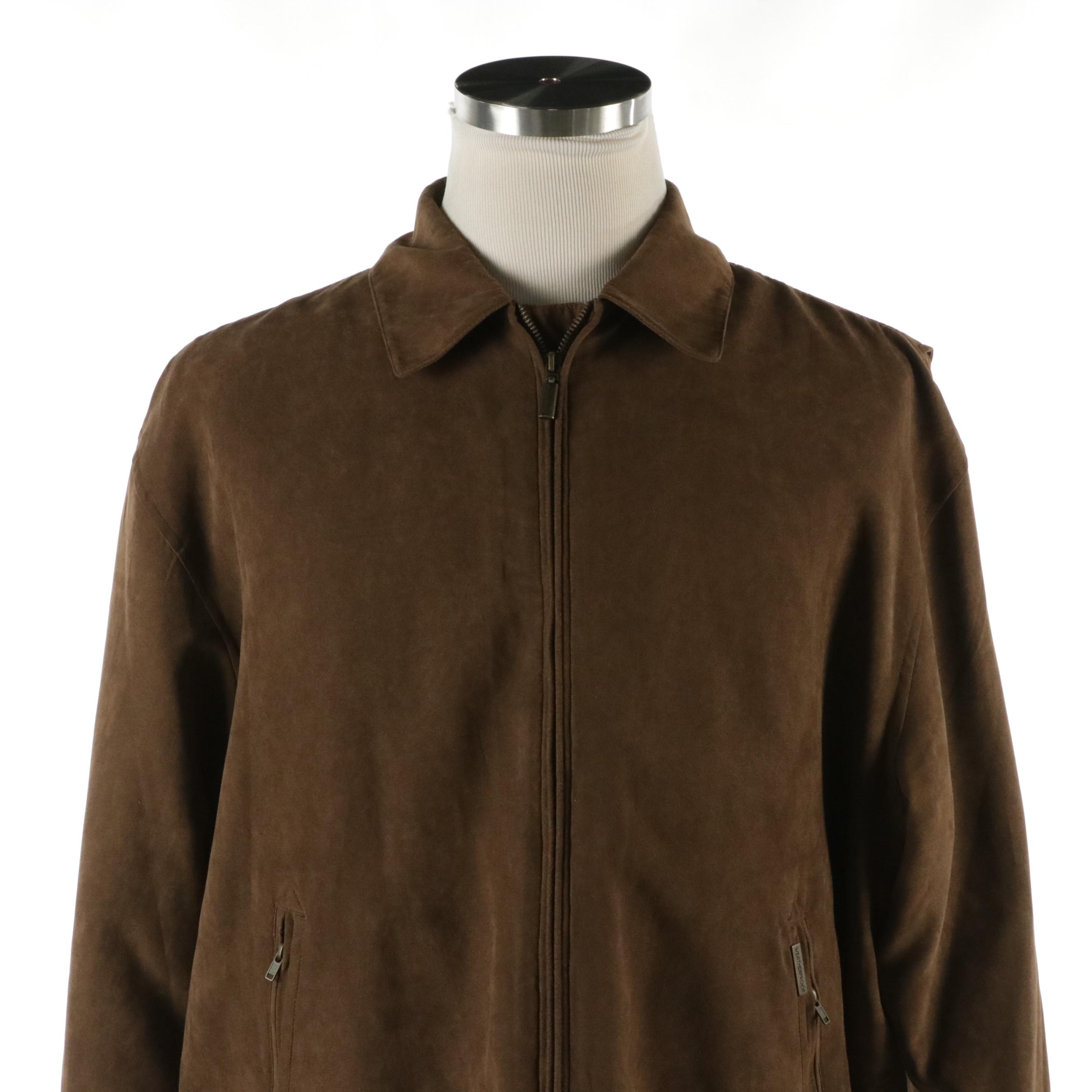 Men's Weatherproof Garment Co. Brown Microfiber Jacket and Yellow Rain Jacket