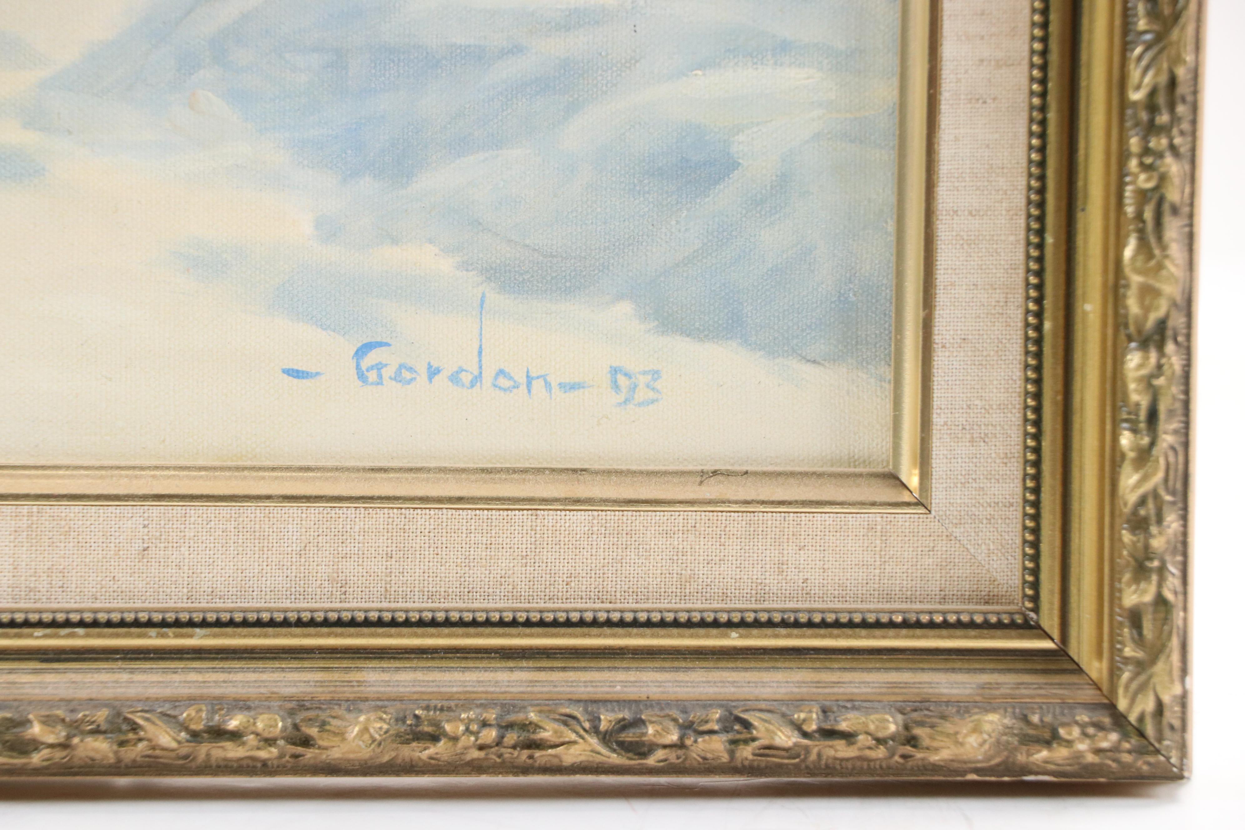 Mountainous Landscape Oil Painting, 1993