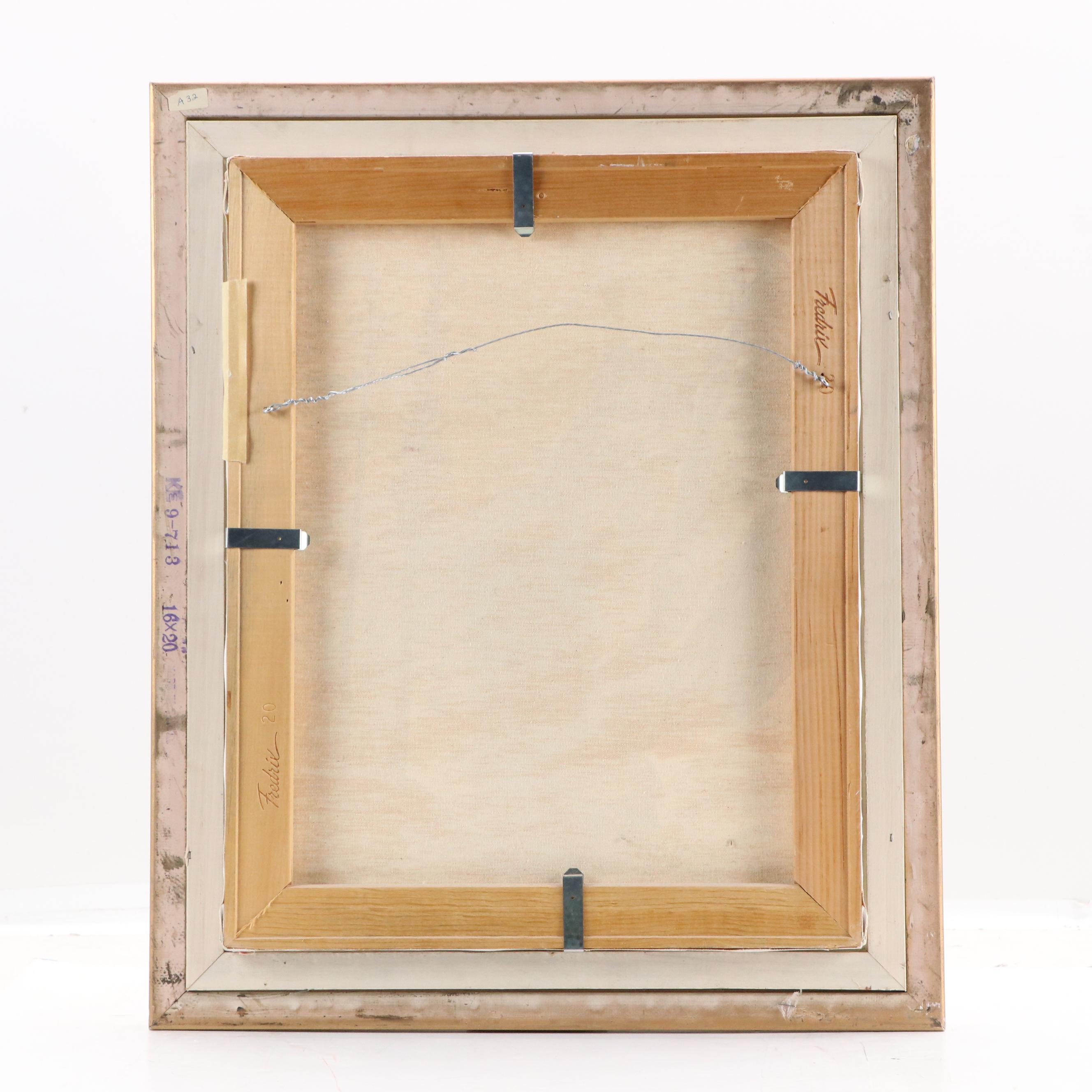 Mountainous Landscape Oil Painting, 1993