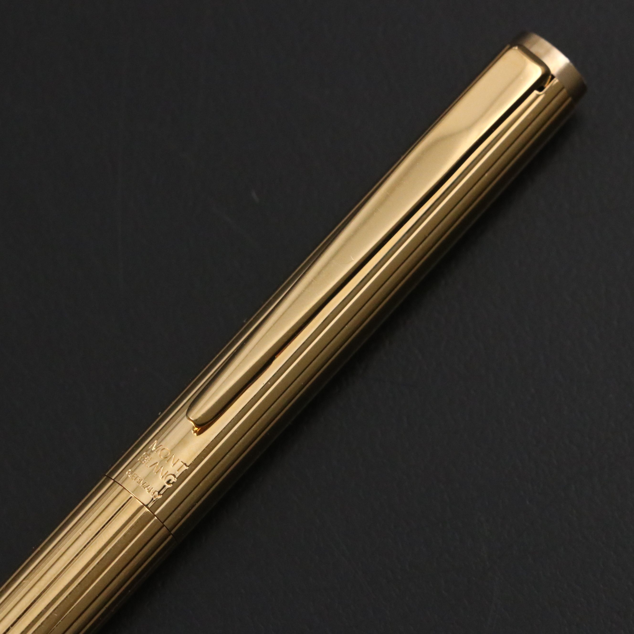 Montblanc Noblesse Gold Finish Fountain Pen with 14K Gold Fine Point Nib