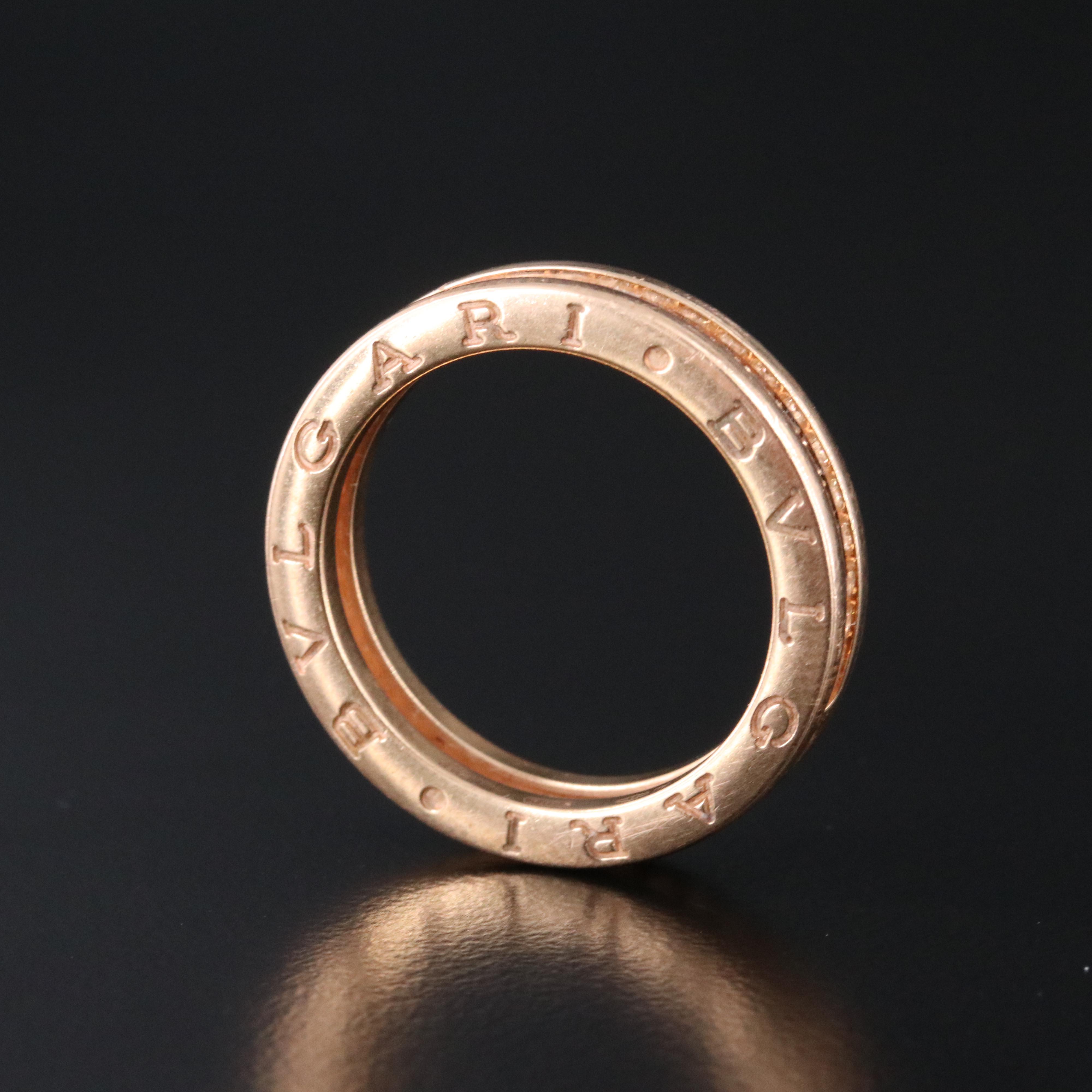 Bulgari BVLGARI B.zero1 18K Rose Gold 0.67 CTW Diamond Eternity Ring