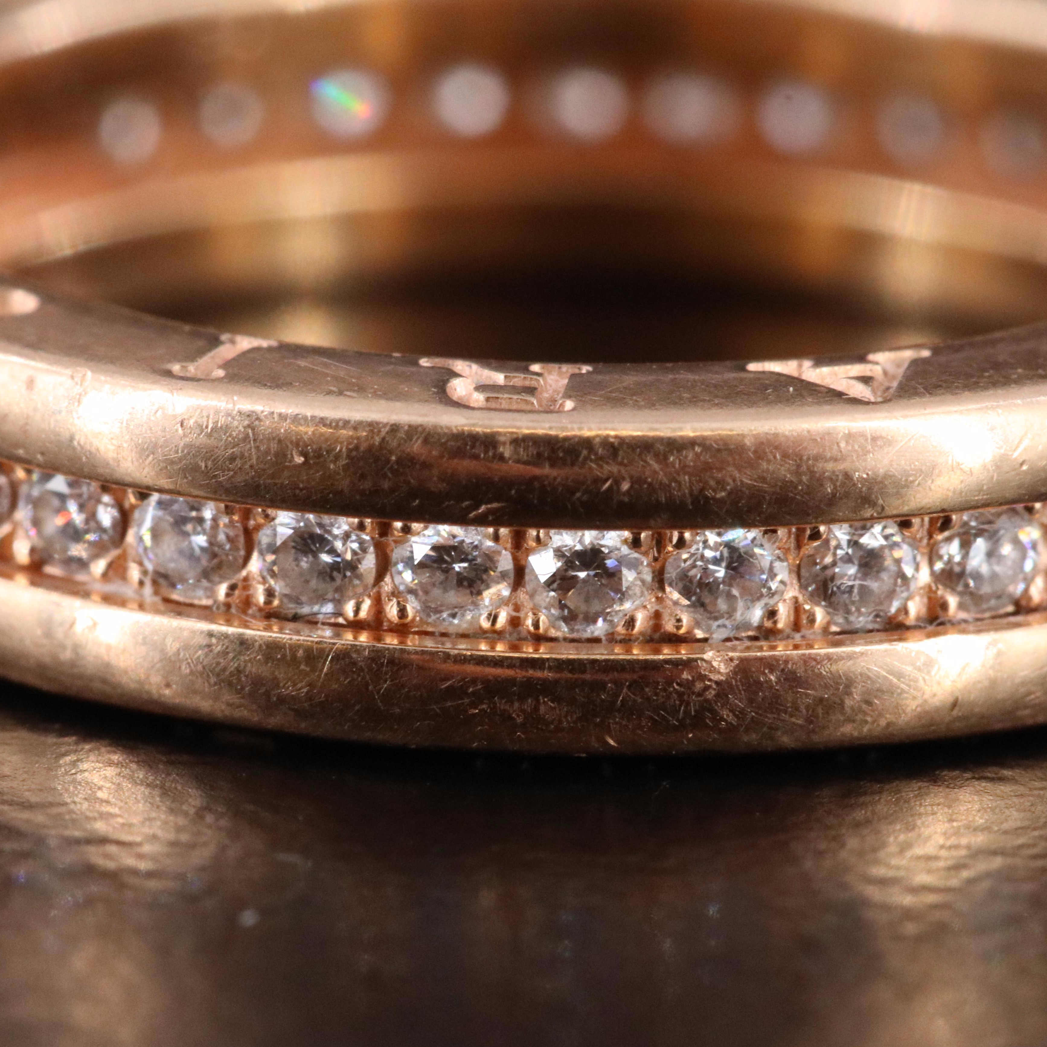 Bulgari BVLGARI B.zero1 18K Rose Gold 0.67 CTW Diamond Eternity Ring