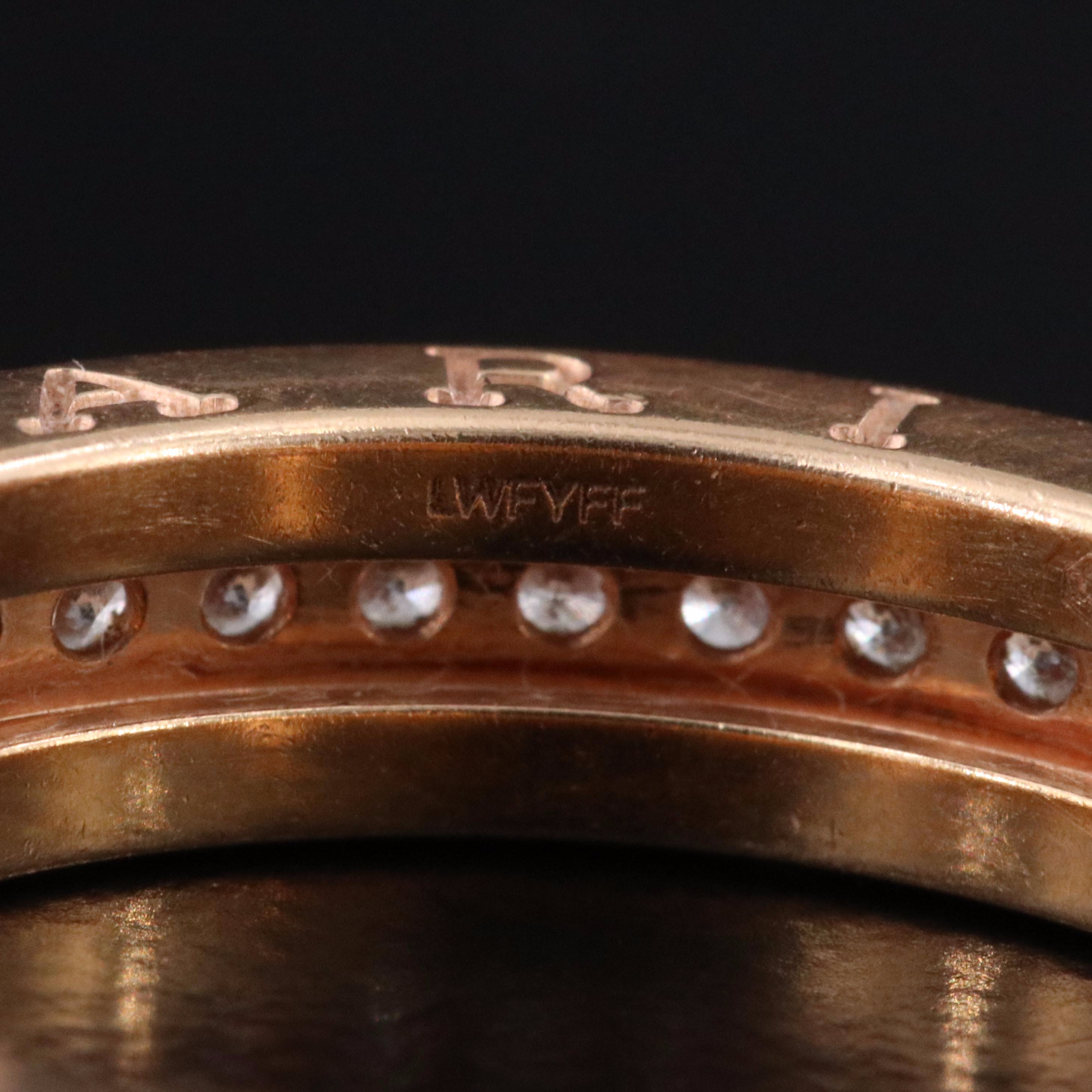 Bulgari BVLGARI B.zero1 18K Rose Gold 0.67 CTW Diamond Eternity Ring
