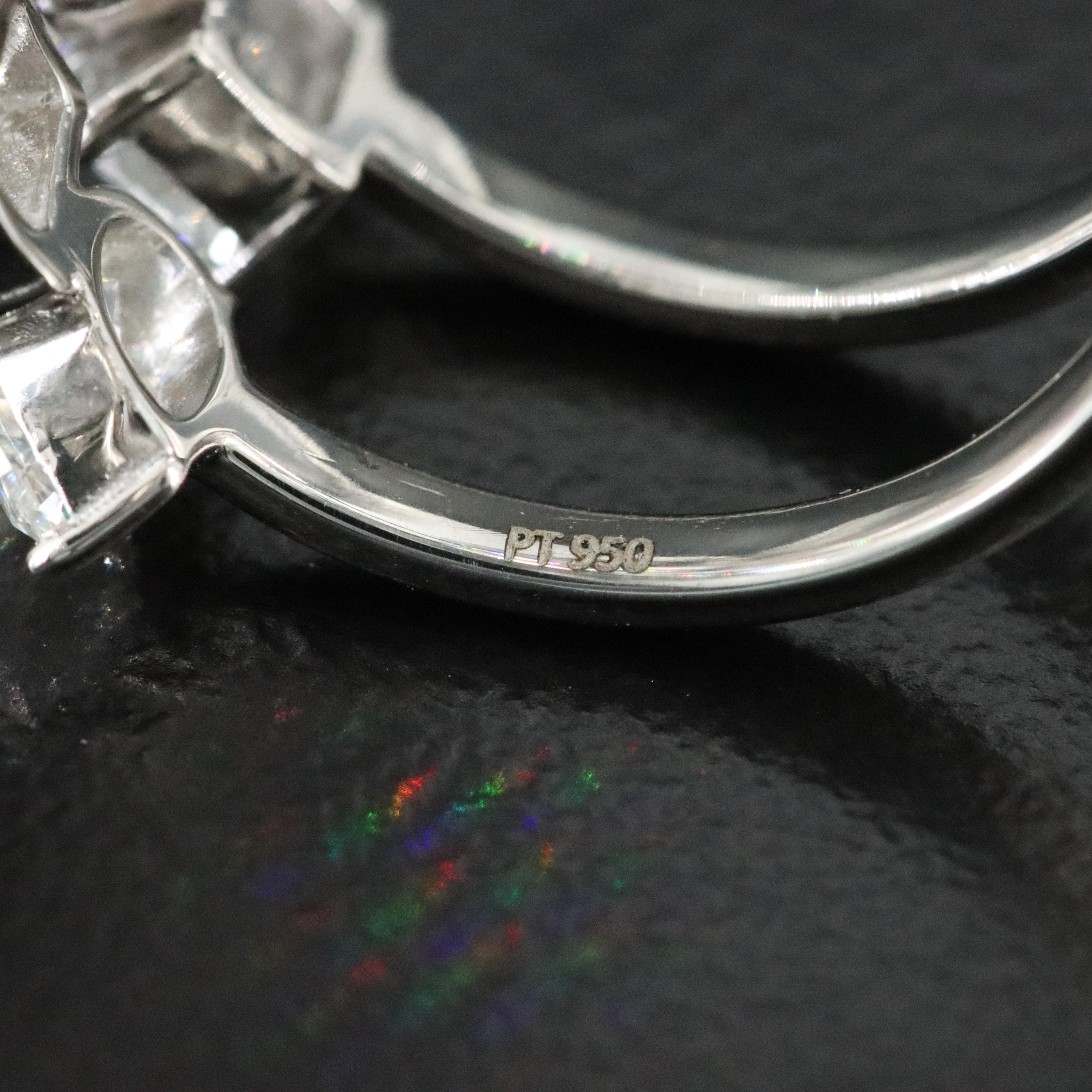 Platinum 6.09 CTW Lab Grown Diamond Wrap Ring