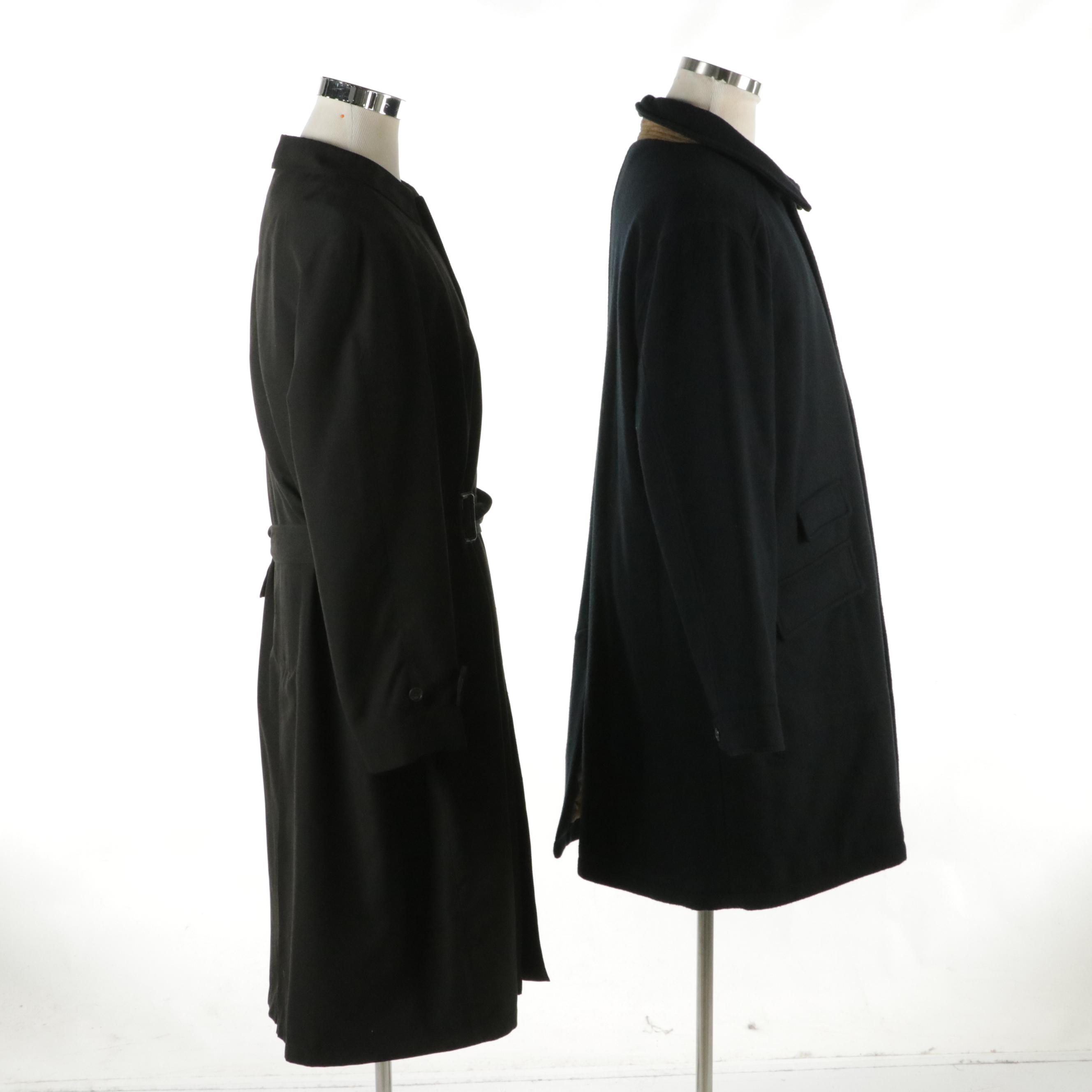 Men's Lauren Ralph Lauren Trench Coat, Orvis Wool Mid-Length Coat, Other Scarves