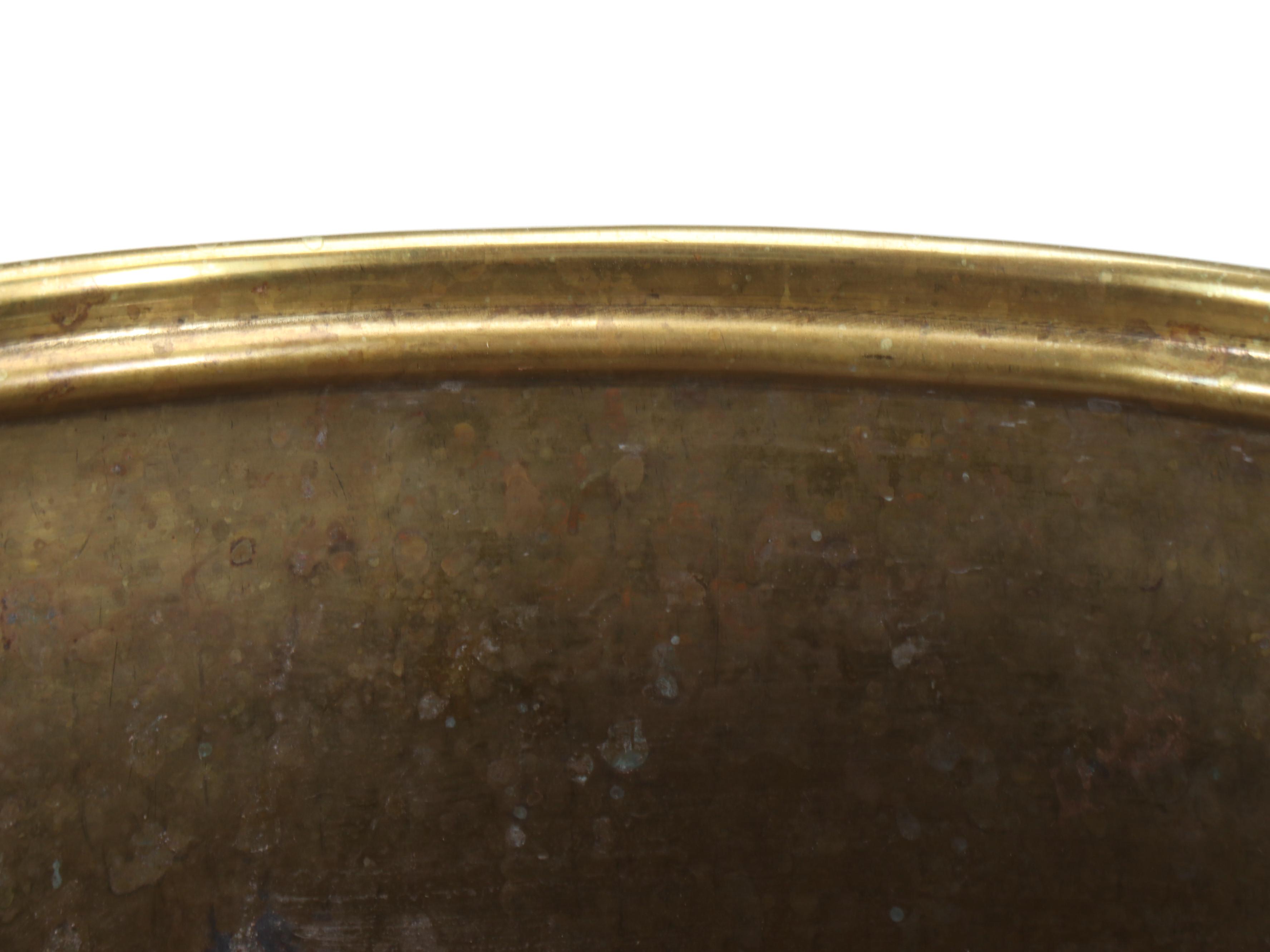 Solid Brass Handled Planter with Wheeled Base