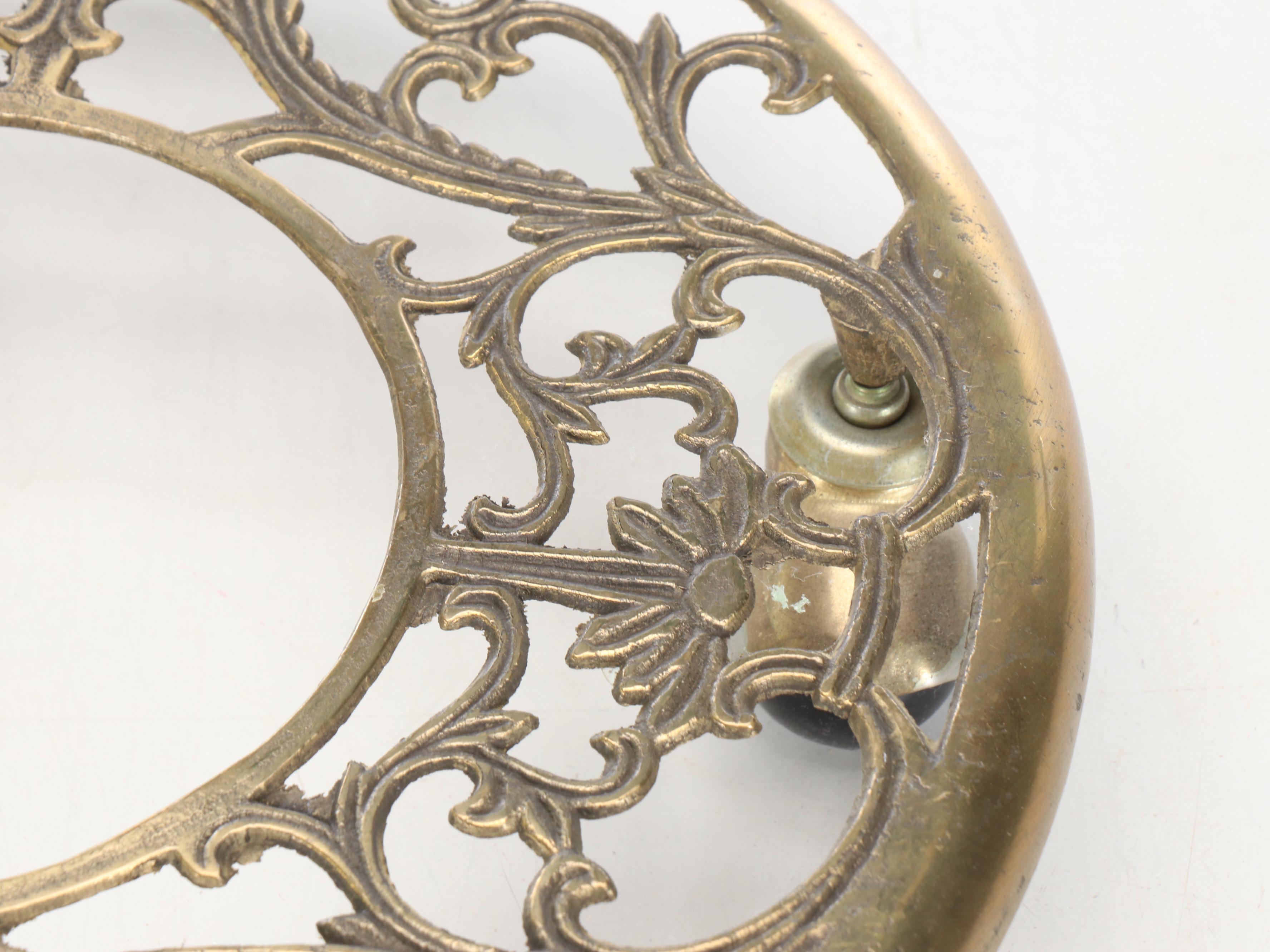 Solid Brass Handled Planter with Wheeled Base