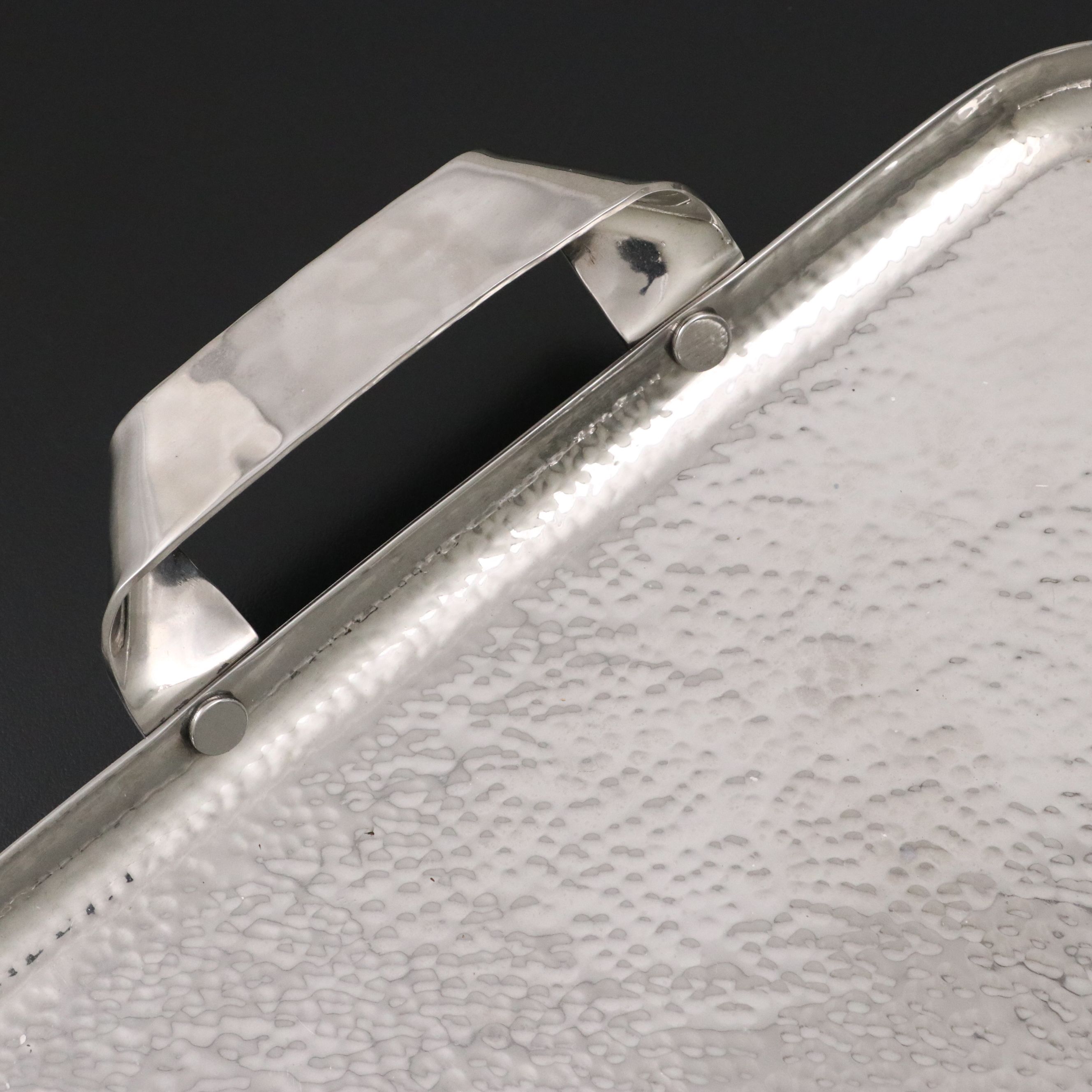 Michael Aram "Rivet" Stainless Steel Handled Tray