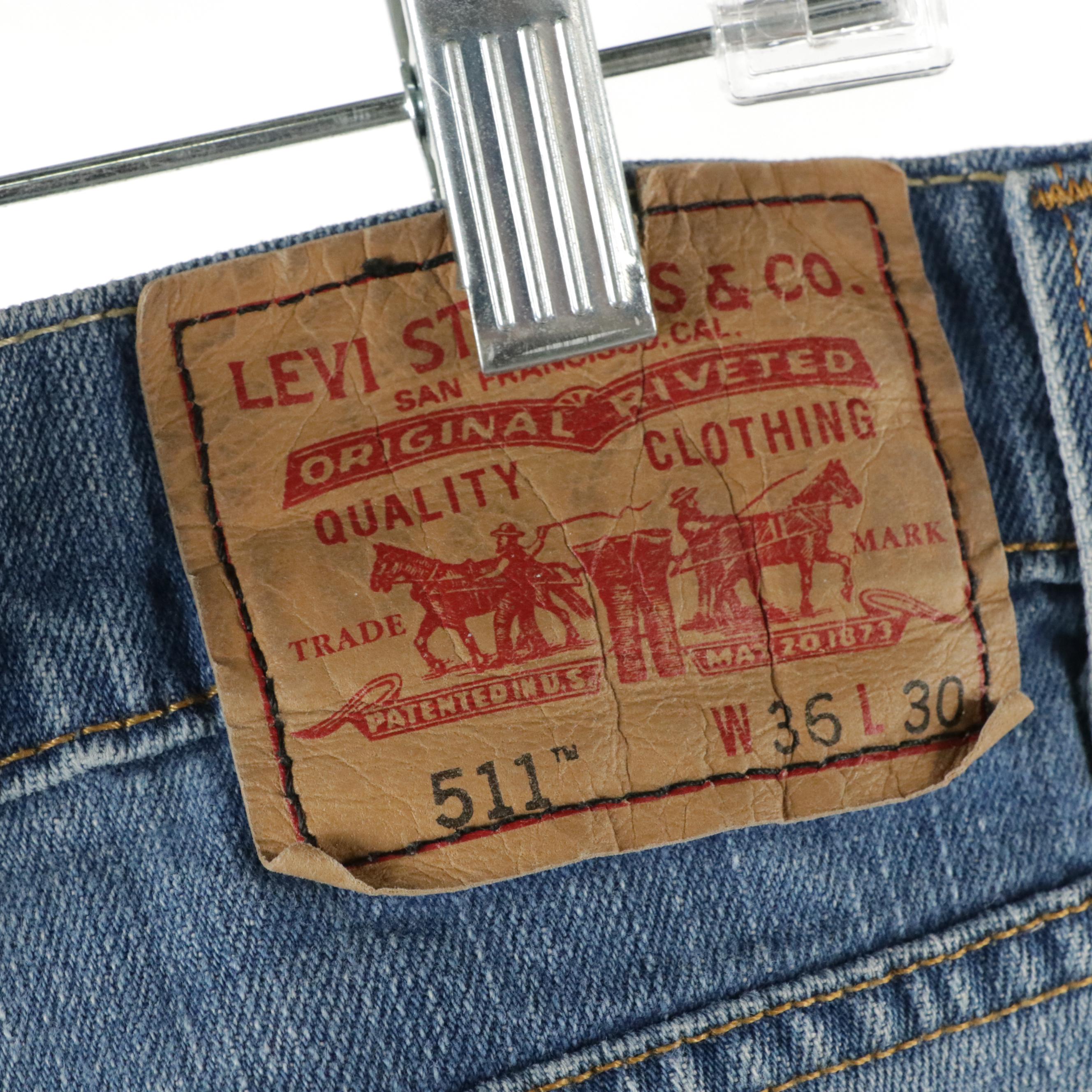 Men's Levis Strauss & Co. Skinny 511 and 505 Regular Fit Jeans