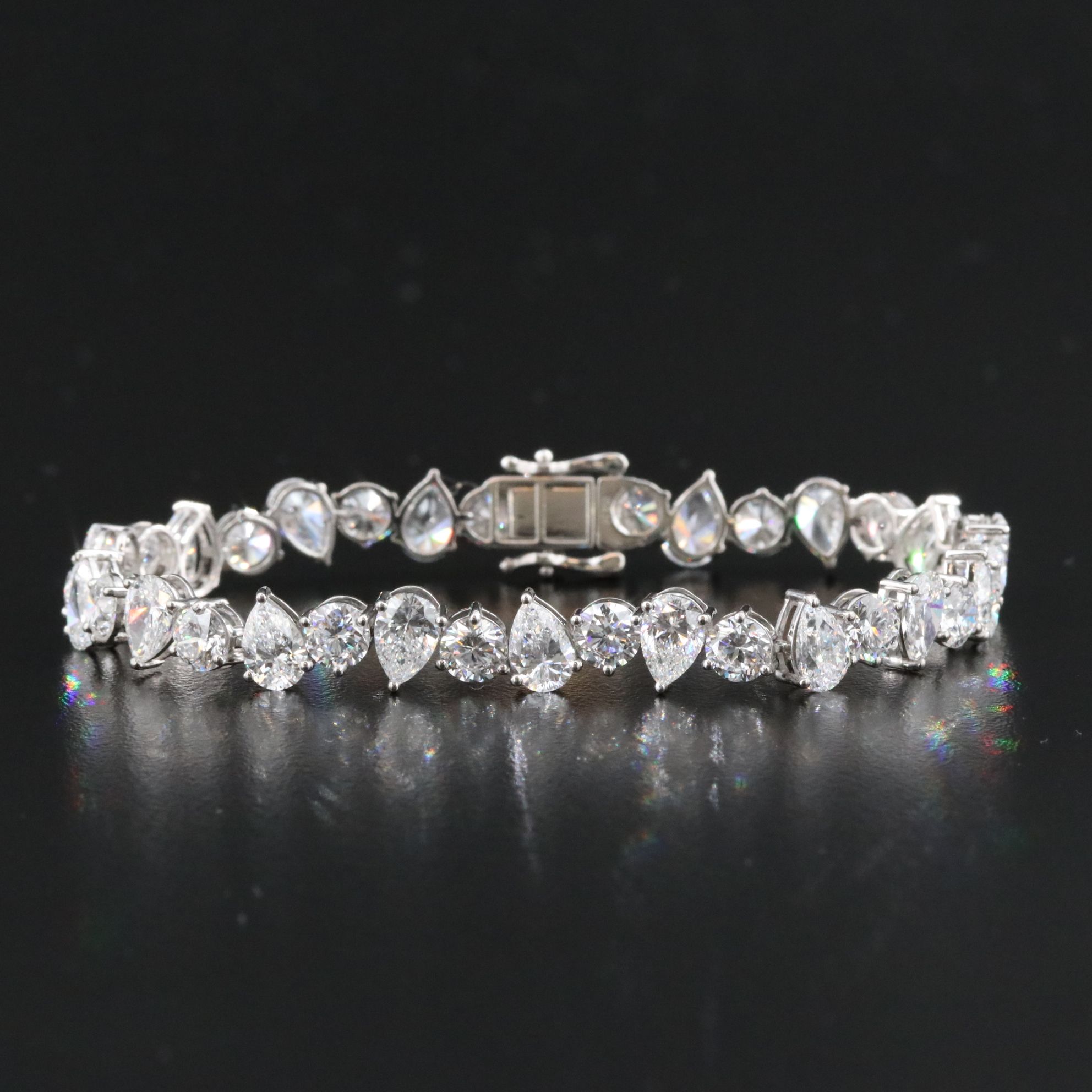 Platinum 16.98 CTW Lab Grown Diamond Bracelet