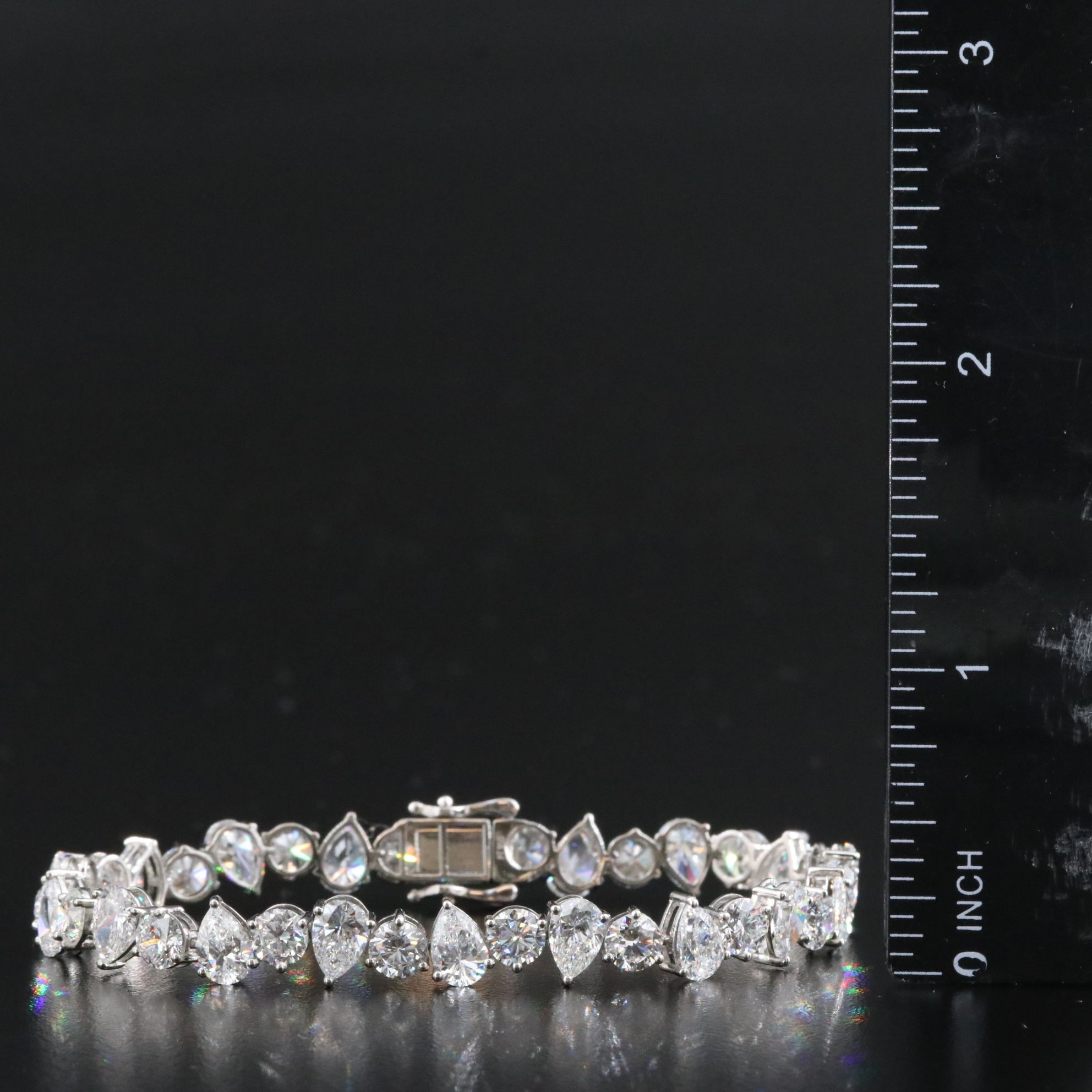 Platinum 16.98 CTW Lab Grown Diamond Bracelet