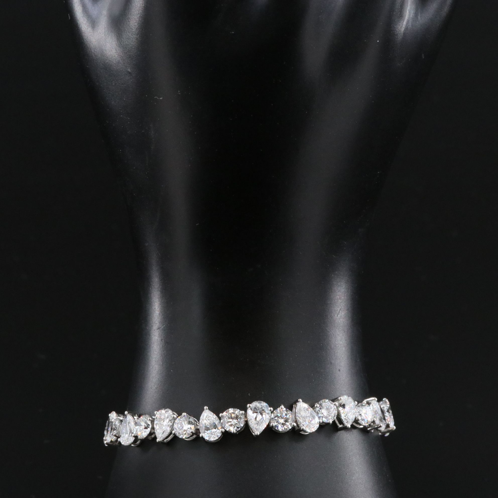 Platinum 16.98 CTW Lab Grown Diamond Bracelet
