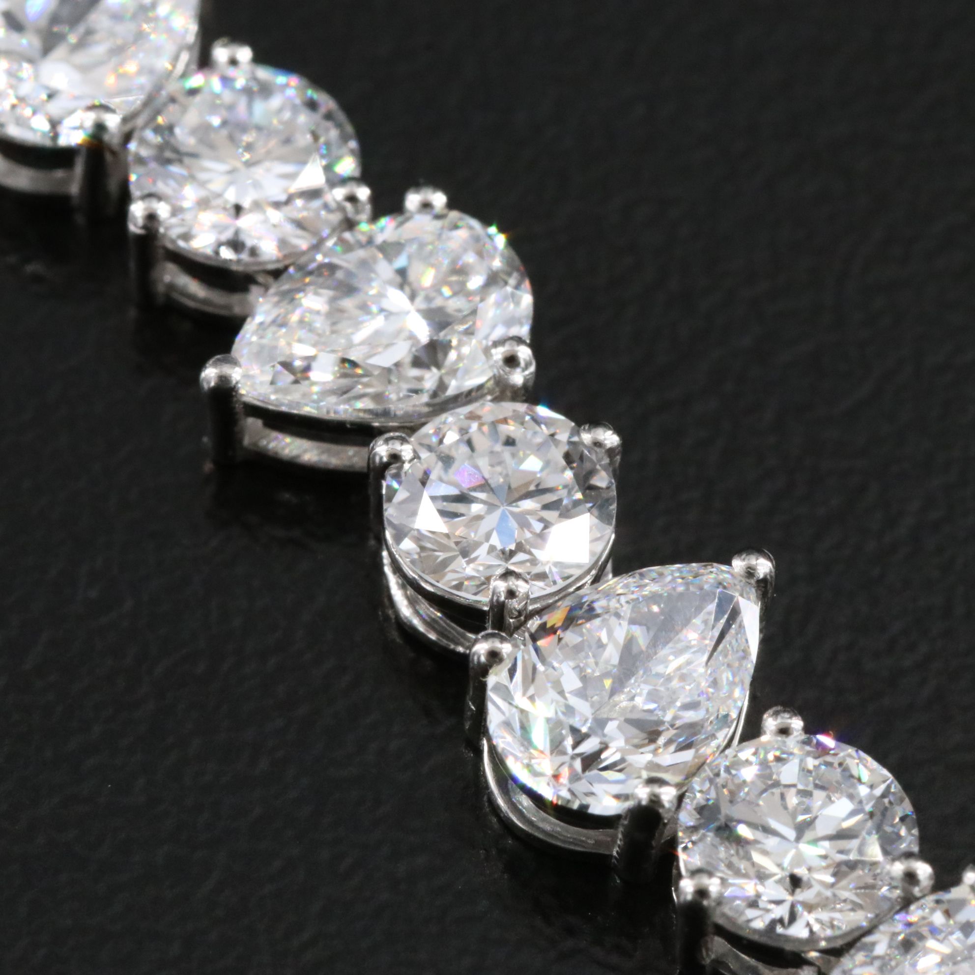 Platinum 16.98 CTW Lab Grown Diamond Bracelet