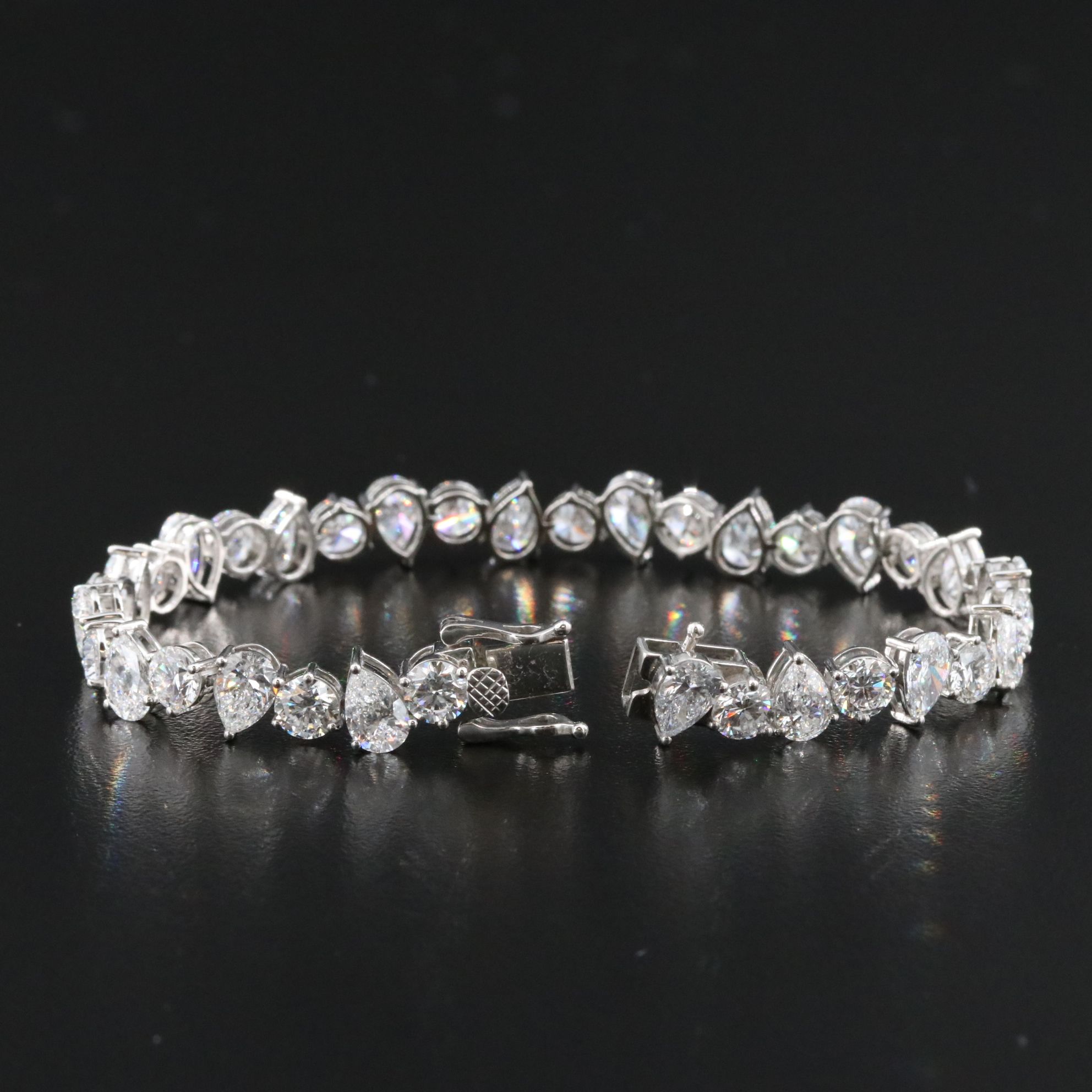 Platinum 16.98 CTW Lab Grown Diamond Bracelet