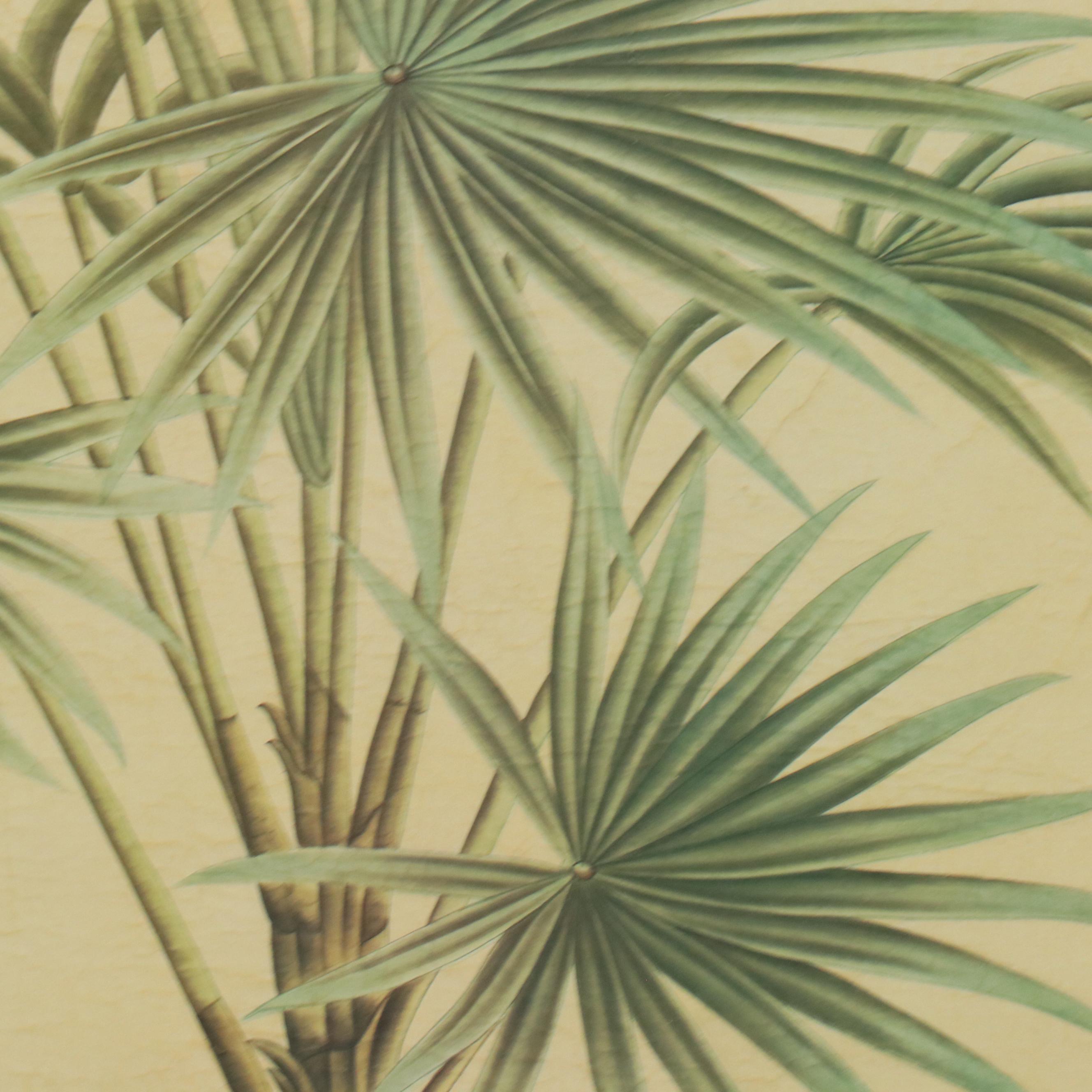 Offset Lithograph Diptych of Palm Trees in Ornate Pots, 21st Century