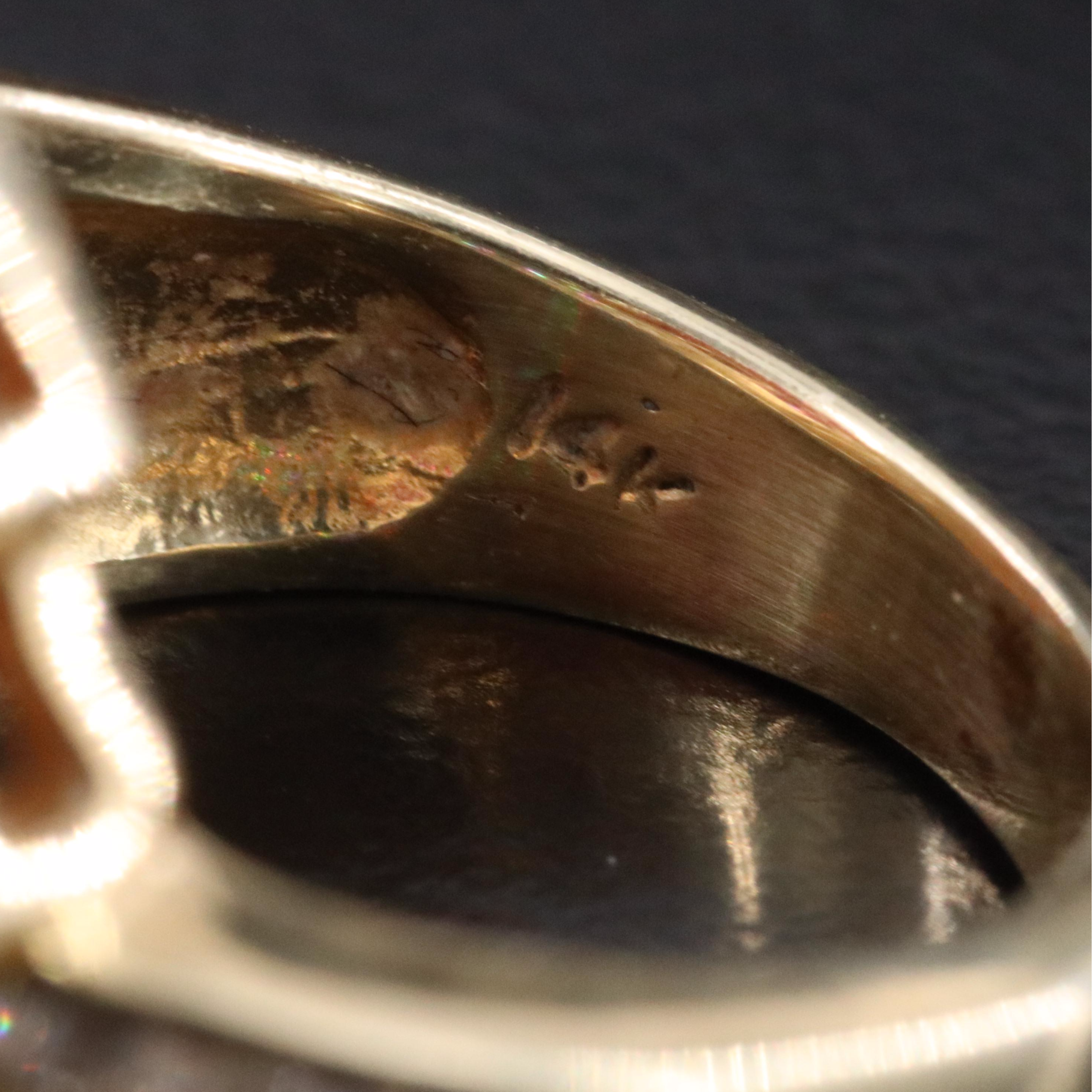 14K Ruby and Diamond Fan Ring