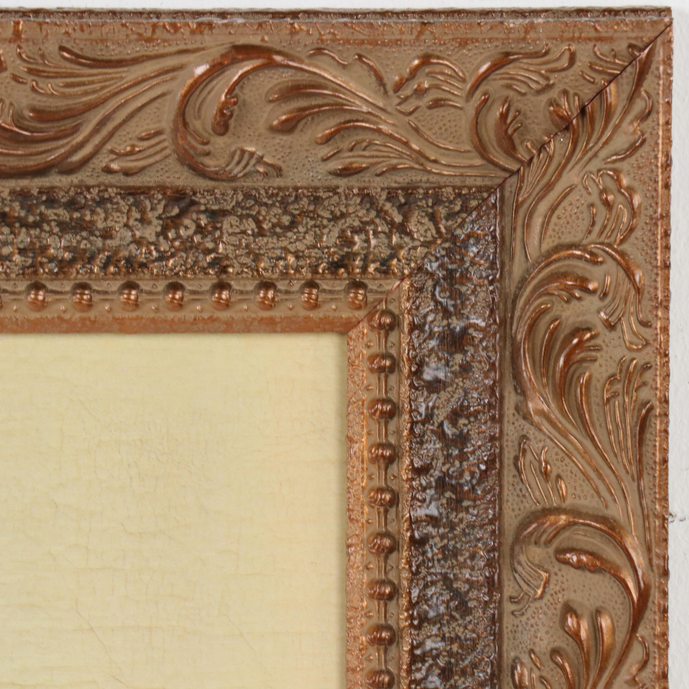 Offset Lithograph Diptych of Palm Trees in Ornate Pots, 21st Century