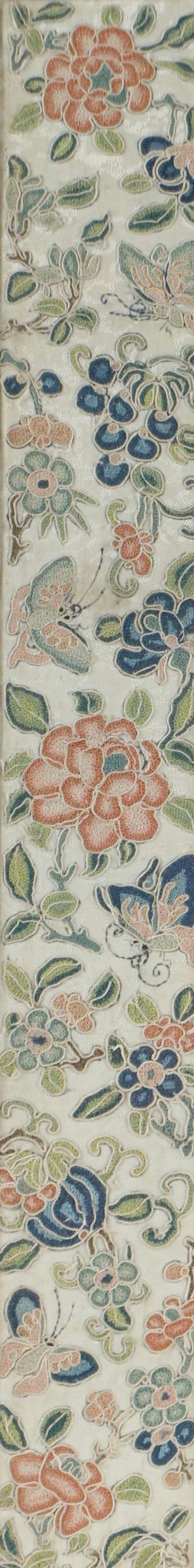 Handmade Butterfly and Peony Floral Embroidery Wall Hanging