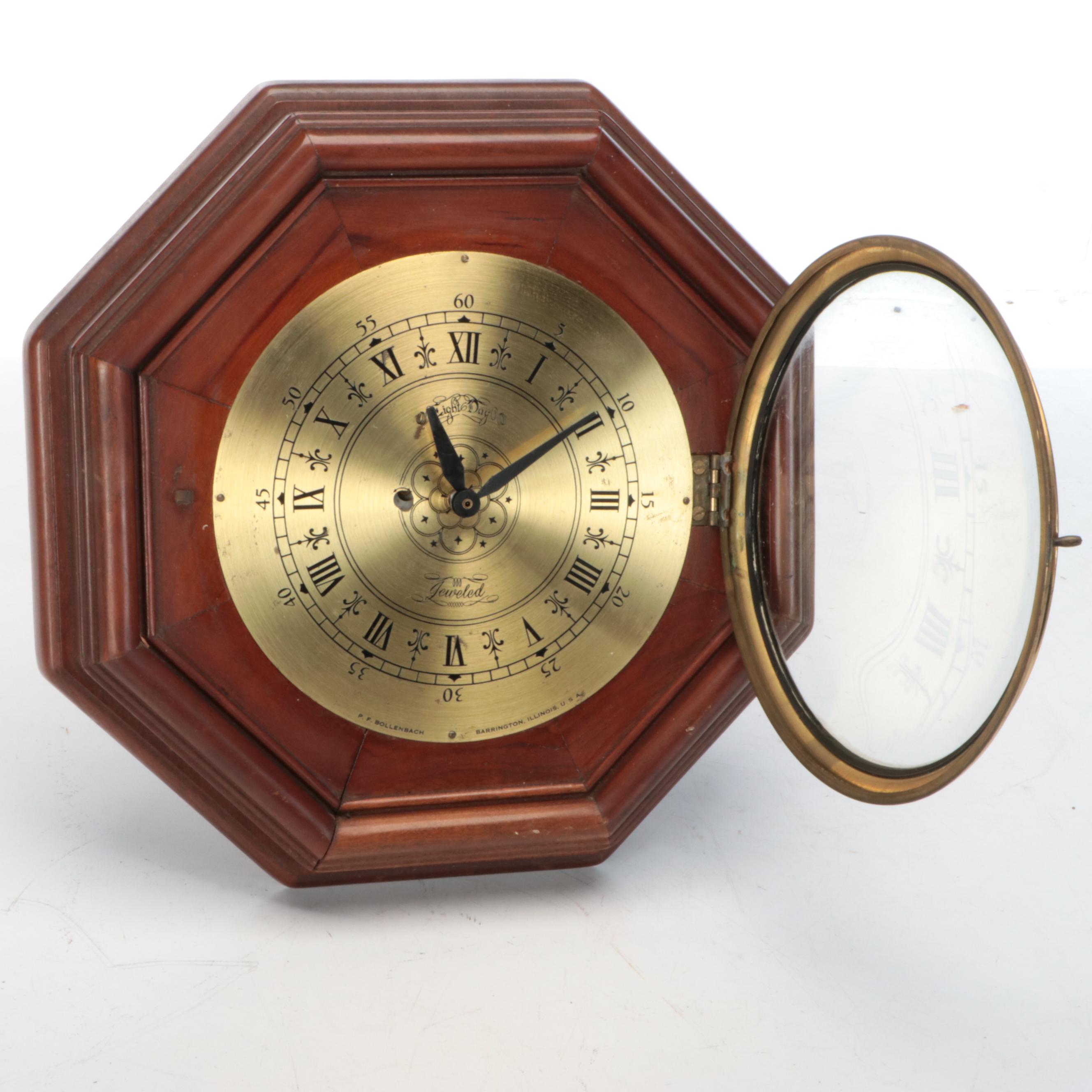 P. F. Bollenbach Octagonal Eight Day Wall Clock