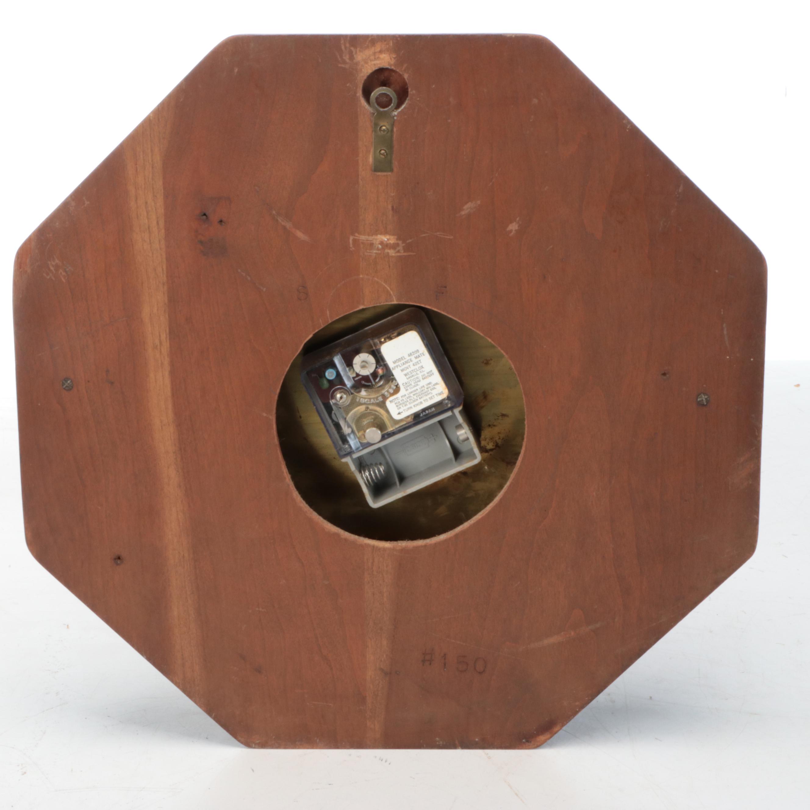 P. F. Bollenbach Octagonal Eight Day Wall Clock