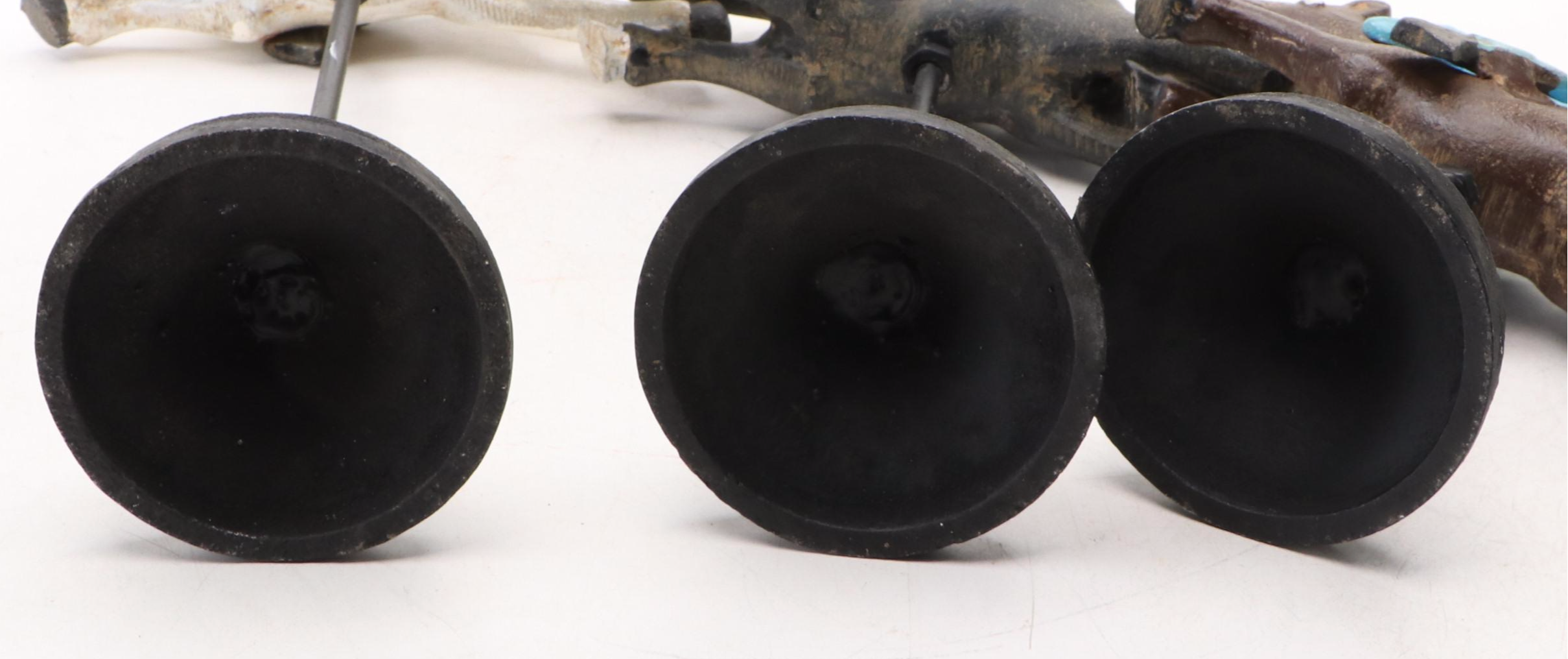 Indian Hand-Painted Iron Derby Horses and Jockeys