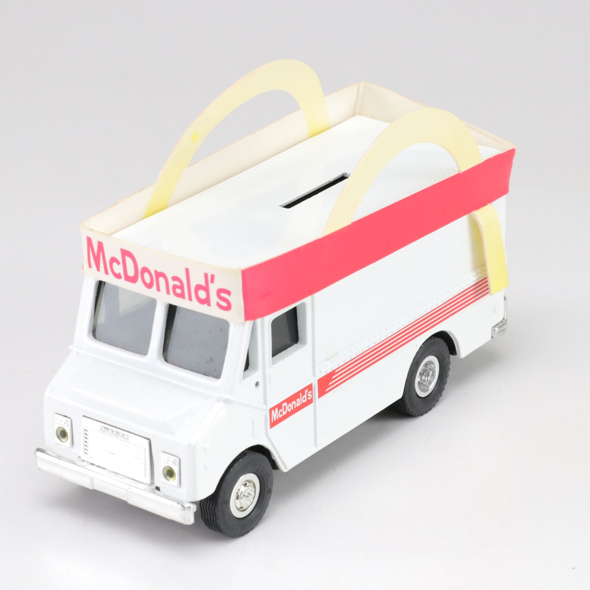 McDonald's Ceramic Illuminated Miniature Restaurant and Ertl Diecast Vehicle