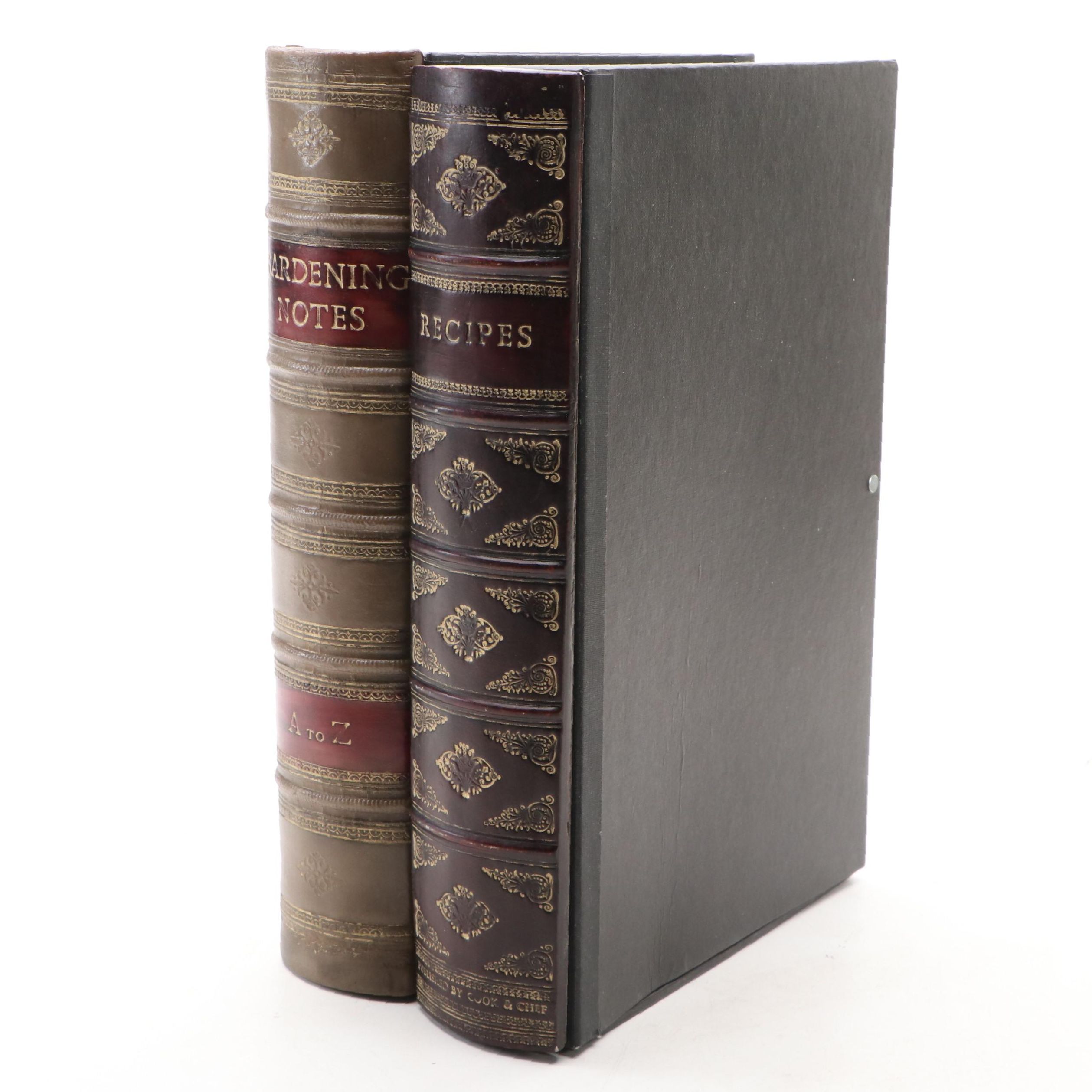 Imitation "Recipes" and "Gardening Notes" Book Storage Boxes