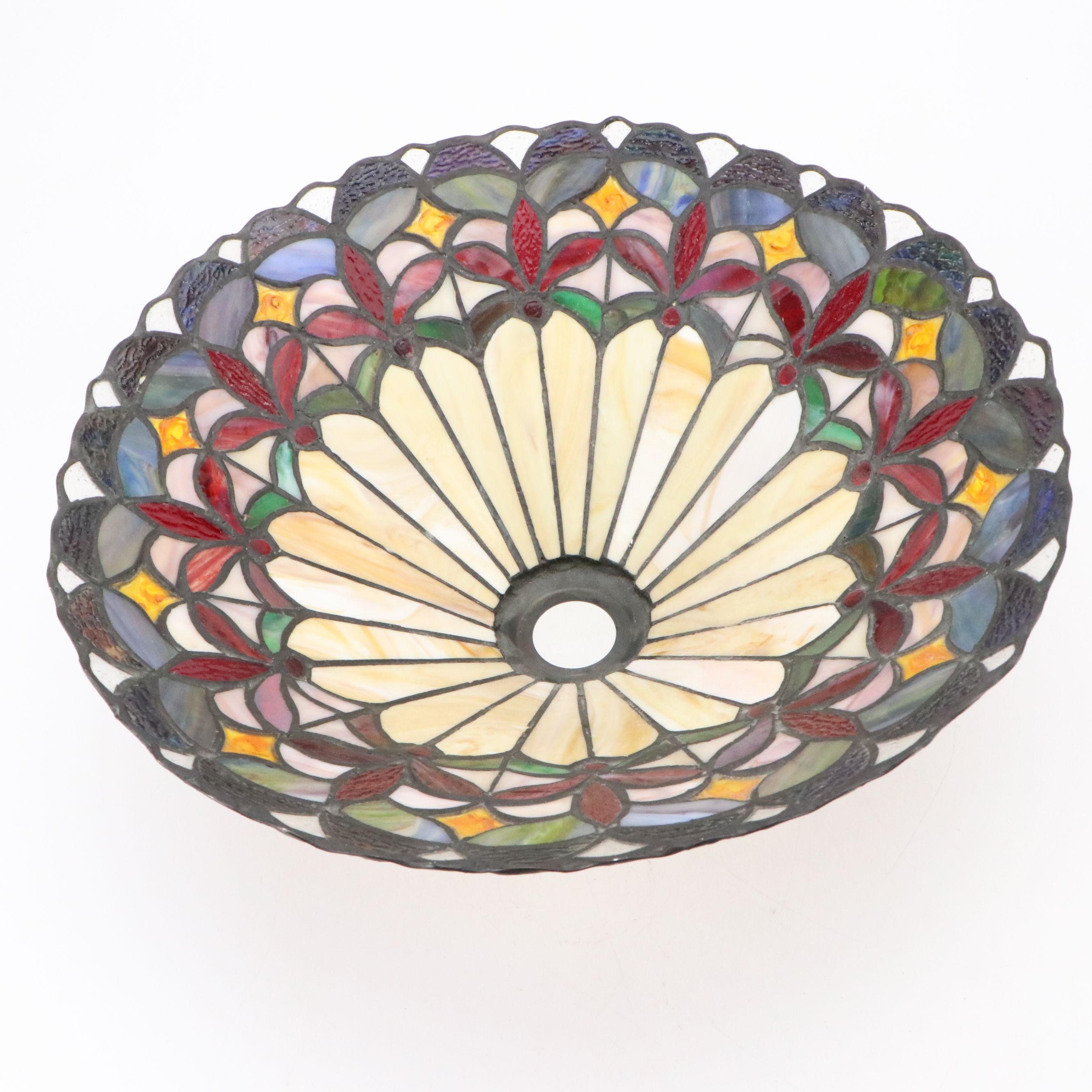 Arts and Crafts Style Stained Glass Lamp Shade