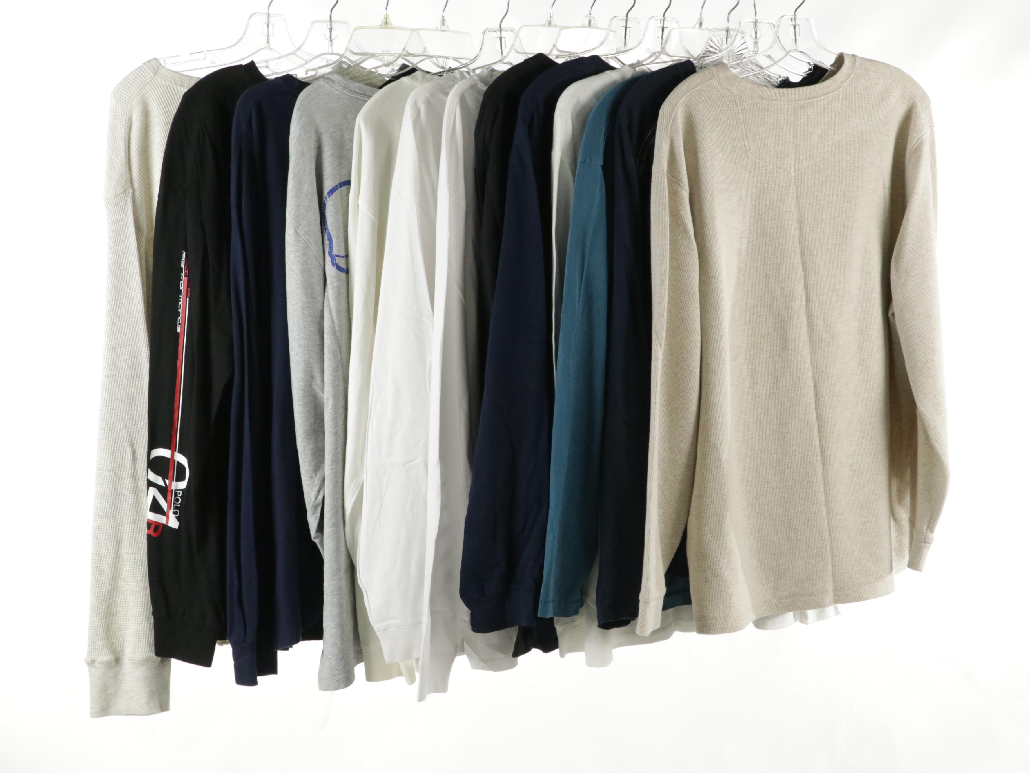 Men's Long Sleeve Cotton Shirts Featuring Vineyard Vines and Polo Ralph Lauren