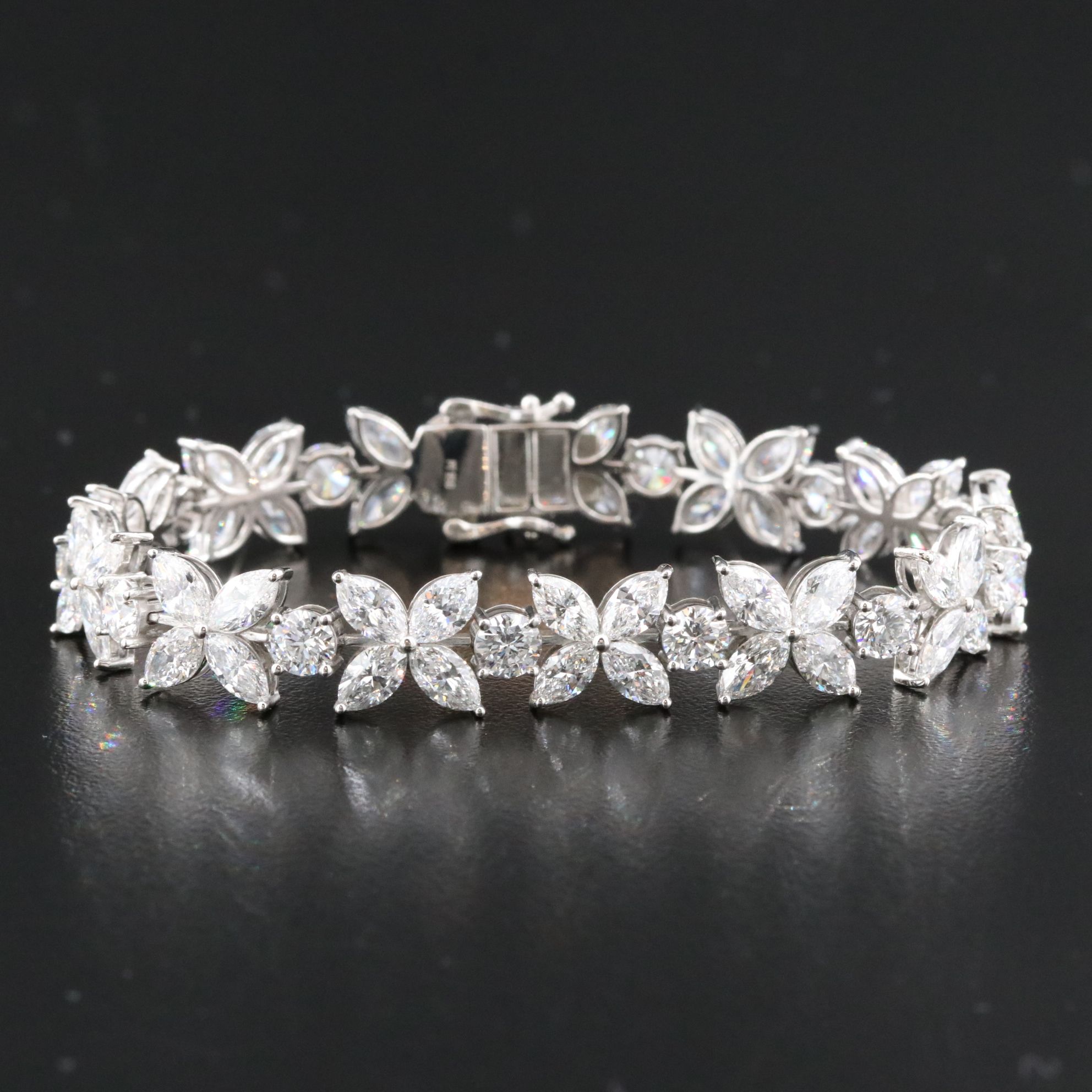 Platinum 17.29 CTW Lab Grown Diamond Bracelet
