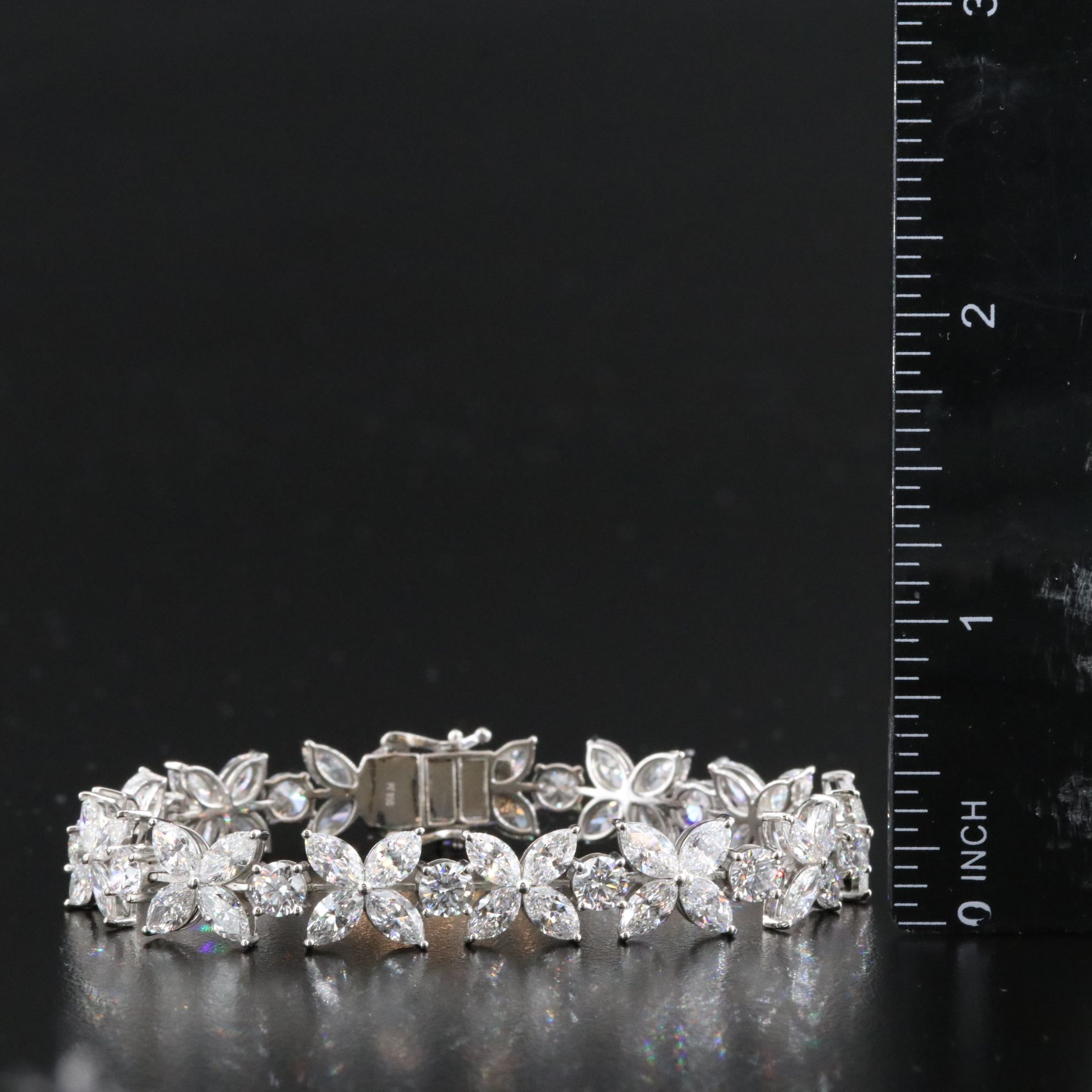 Platinum 17.29 CTW Lab Grown Diamond Bracelet