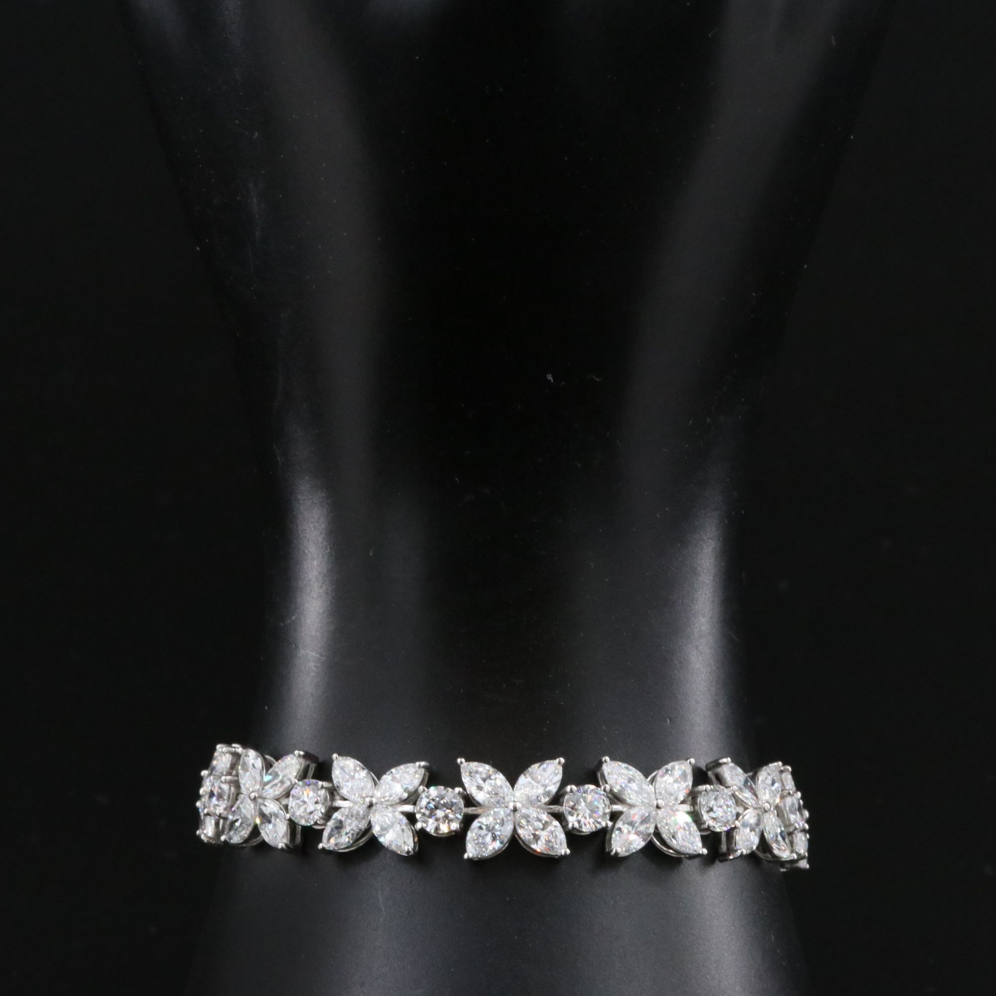 Platinum 17.29 CTW Lab Grown Diamond Bracelet
