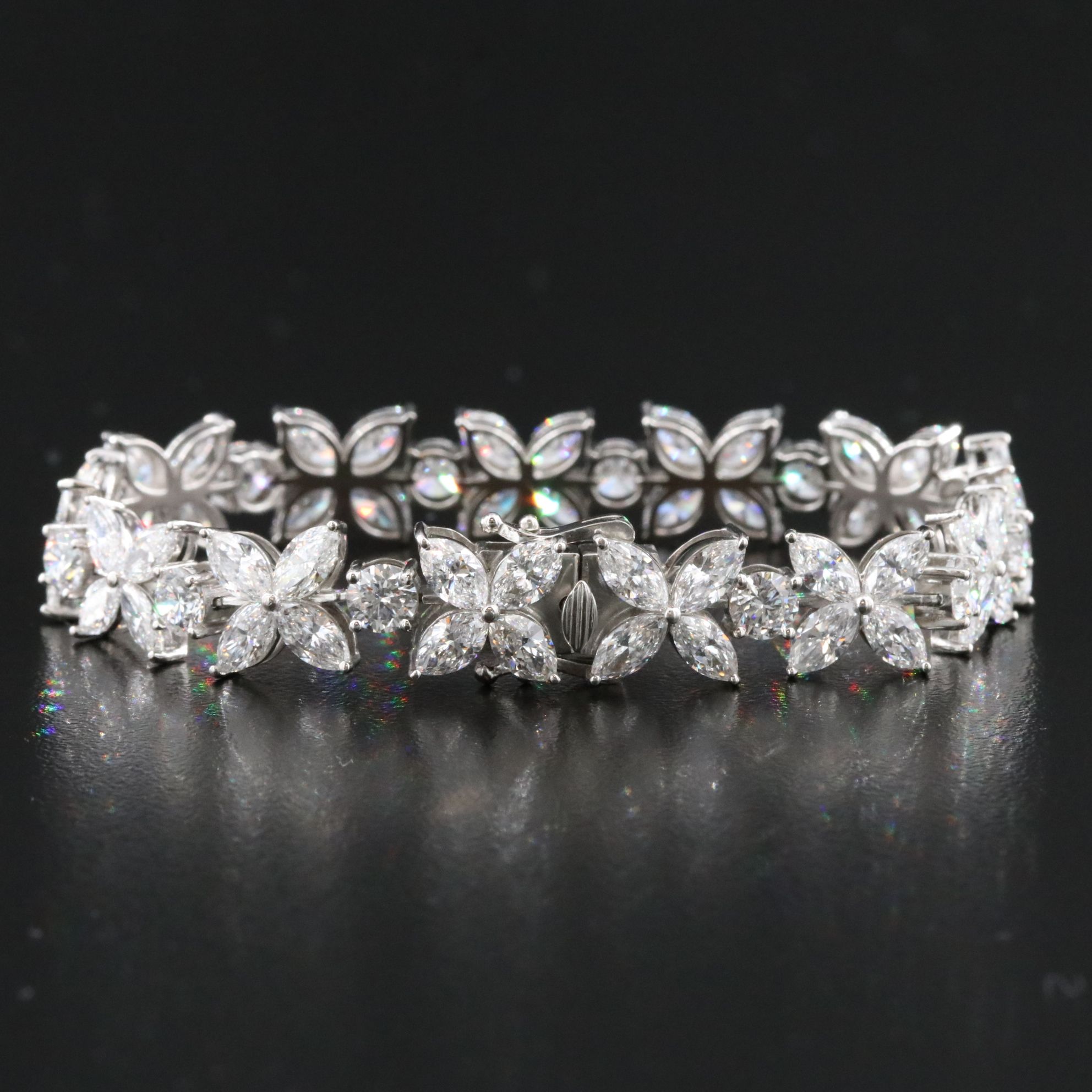 Platinum 17.29 CTW Lab Grown Diamond Bracelet