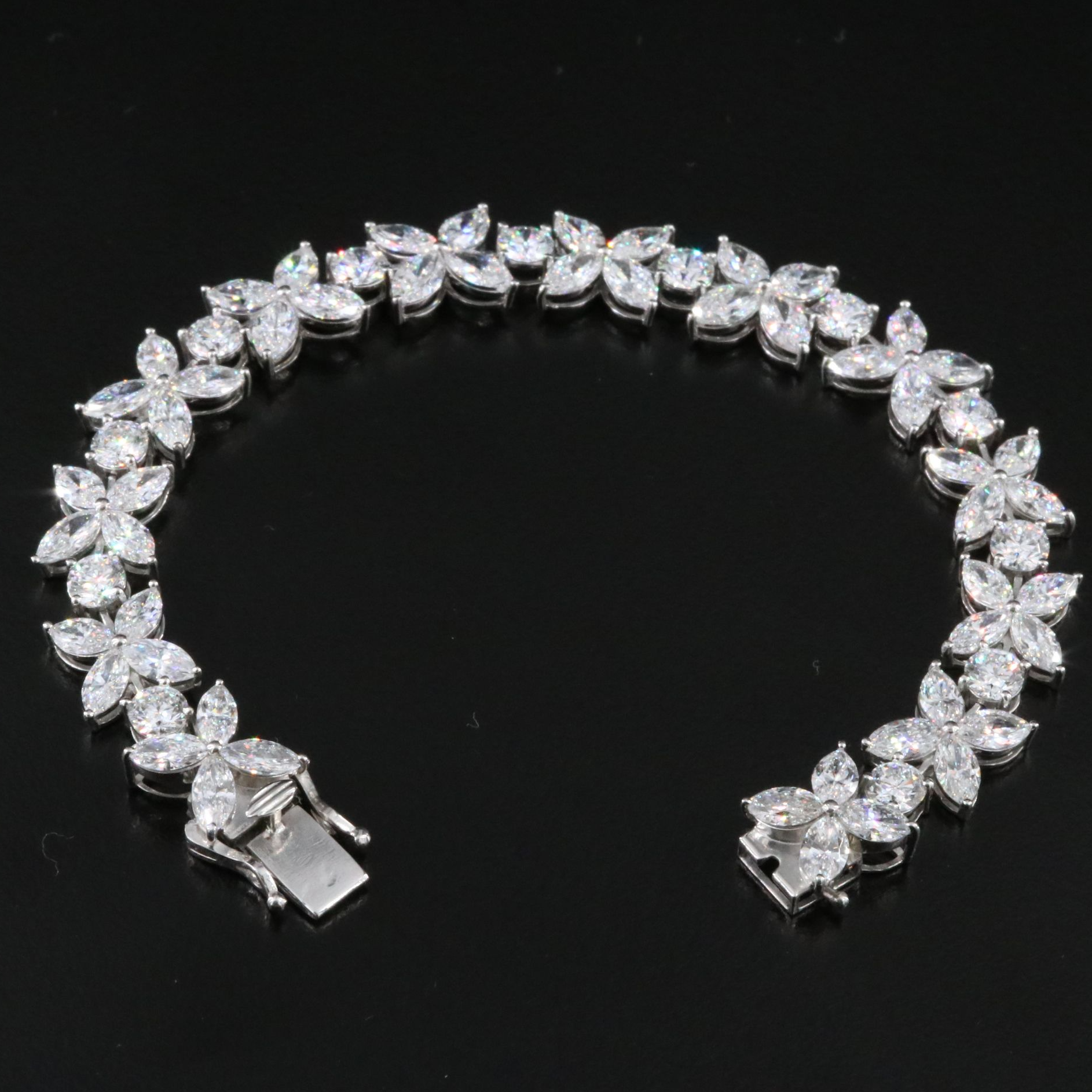 Platinum 17.29 CTW Lab Grown Diamond Bracelet