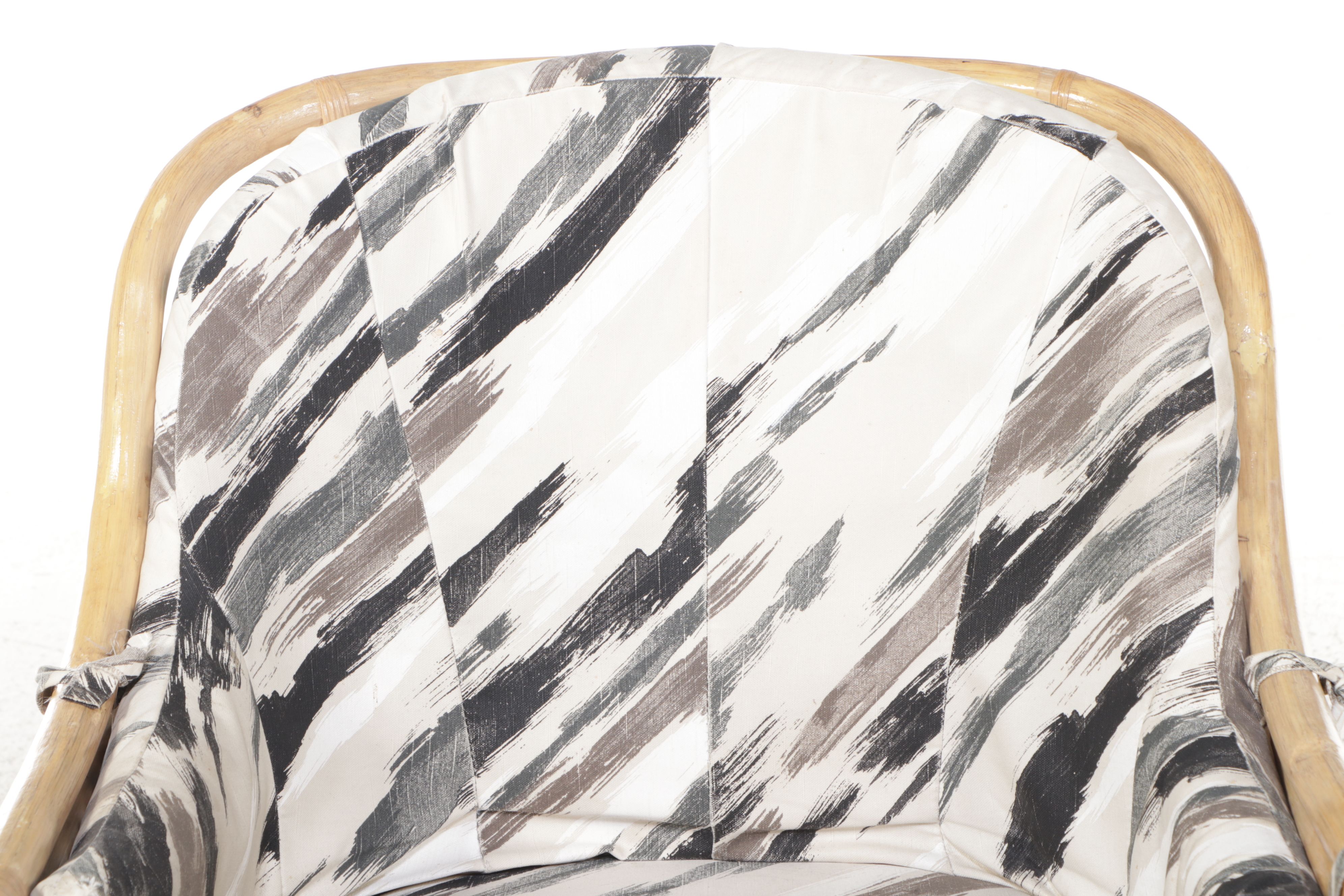 Fort Smith Chair Co. Rattan and Glass Five-Piece Dining Set, Late 20th Century