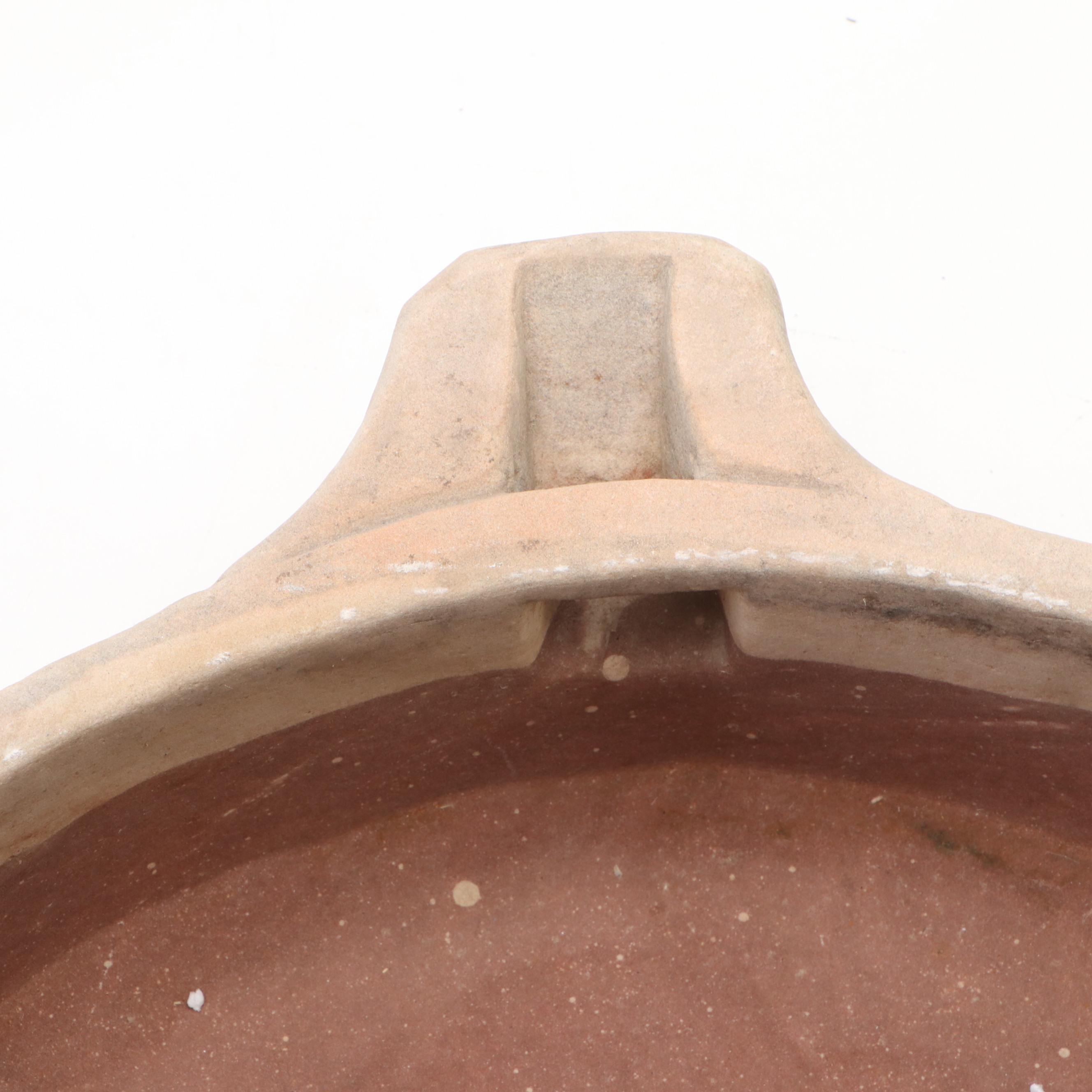 Indian Hand-Carved Sandstone Kundi Bowl