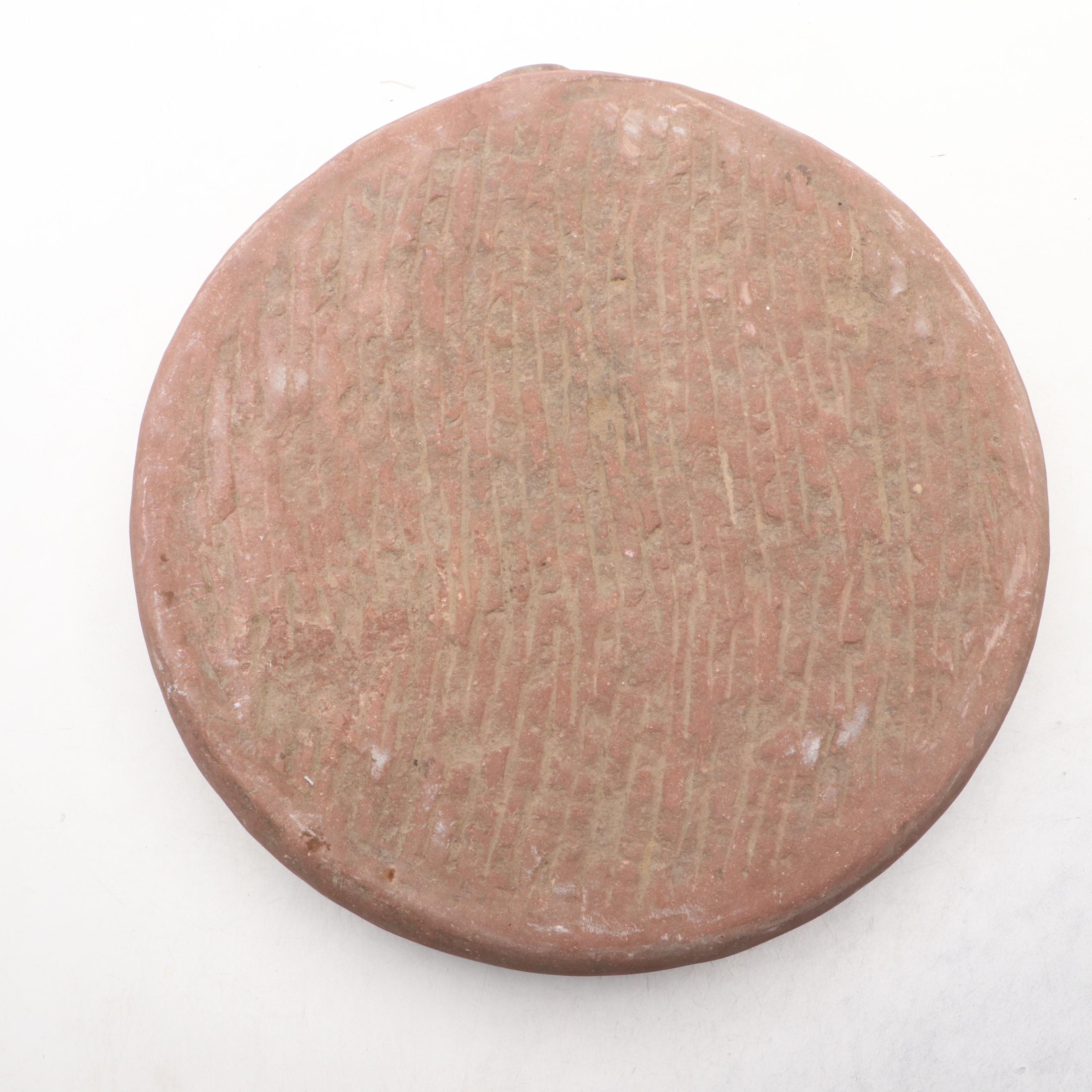 Indian Hand-Carved Sandstone Kundi Bowl