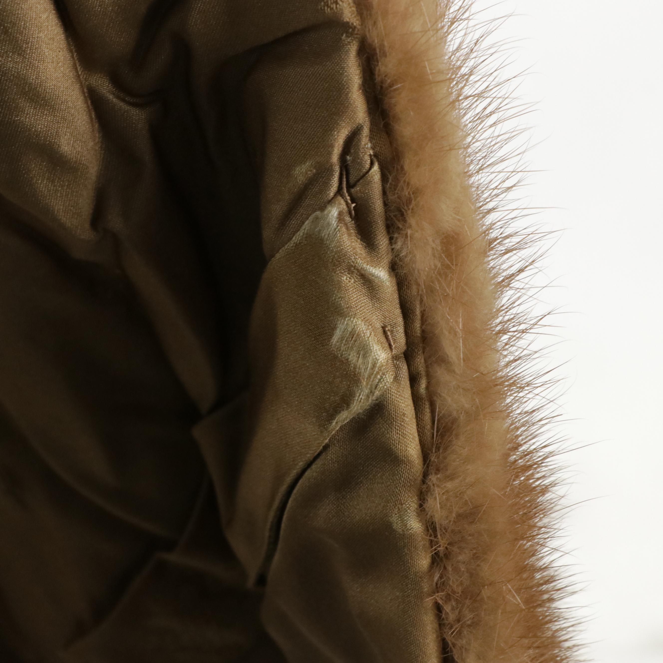Pastel Mink Fur Stole, Mid-20th Century